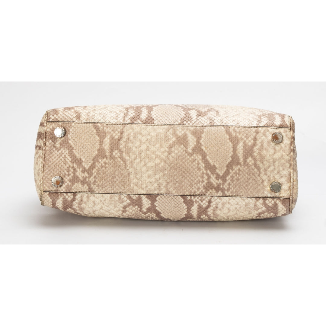 Michael Kors Python Embossed Leather Shoulder Bag