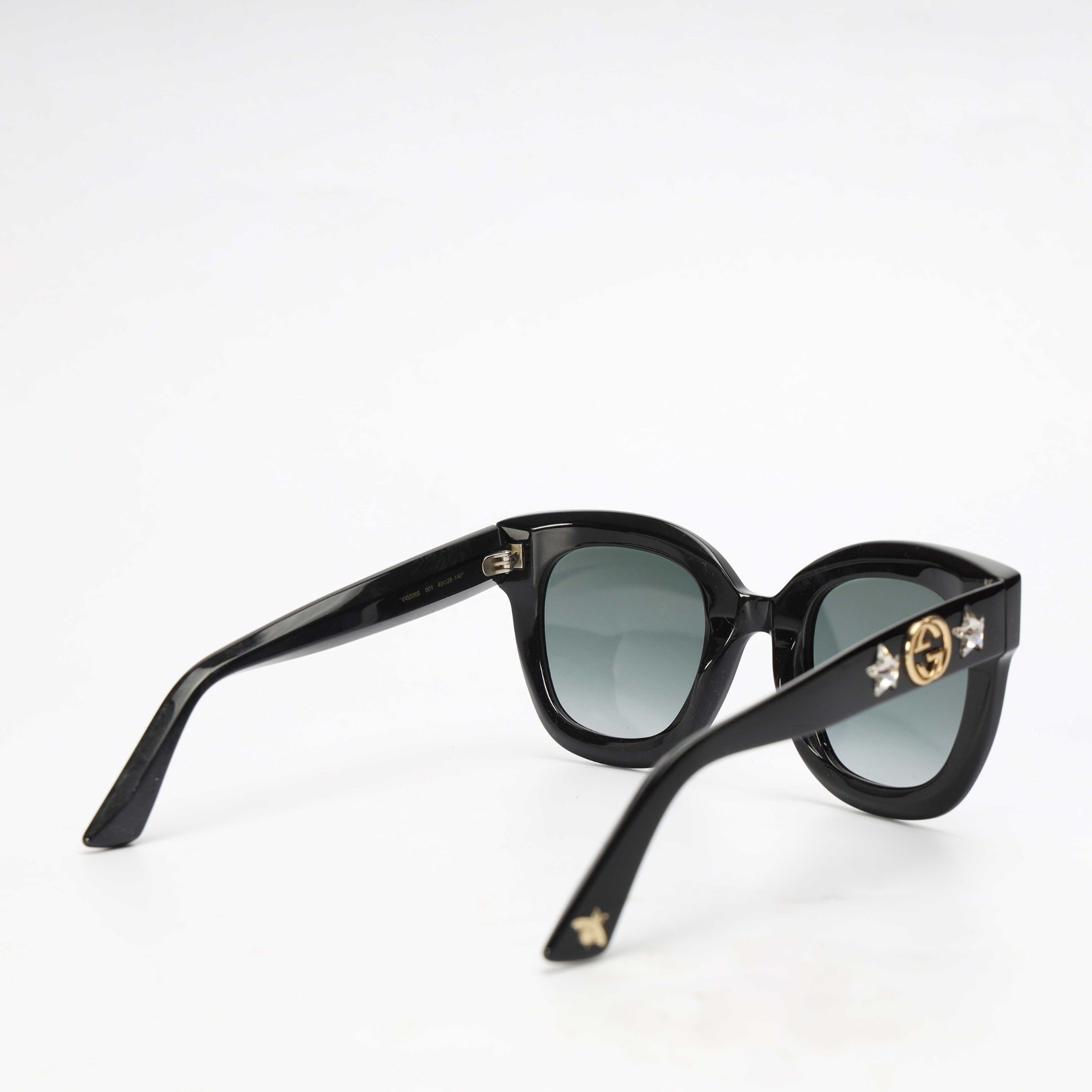 Gucci Acetate Crystal Star Round Frame Sunglasses