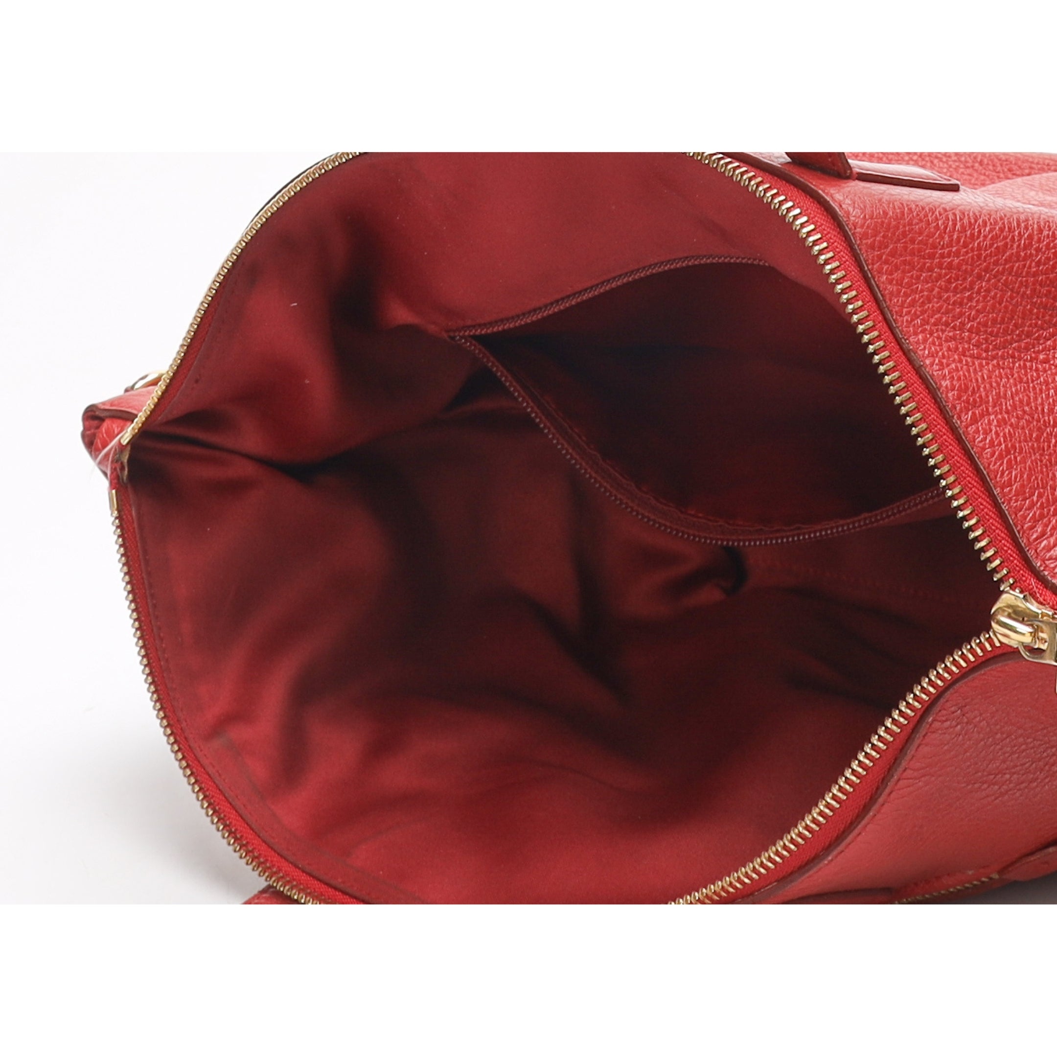 Salvatore Ferragamo Red Front Pocket Satchel