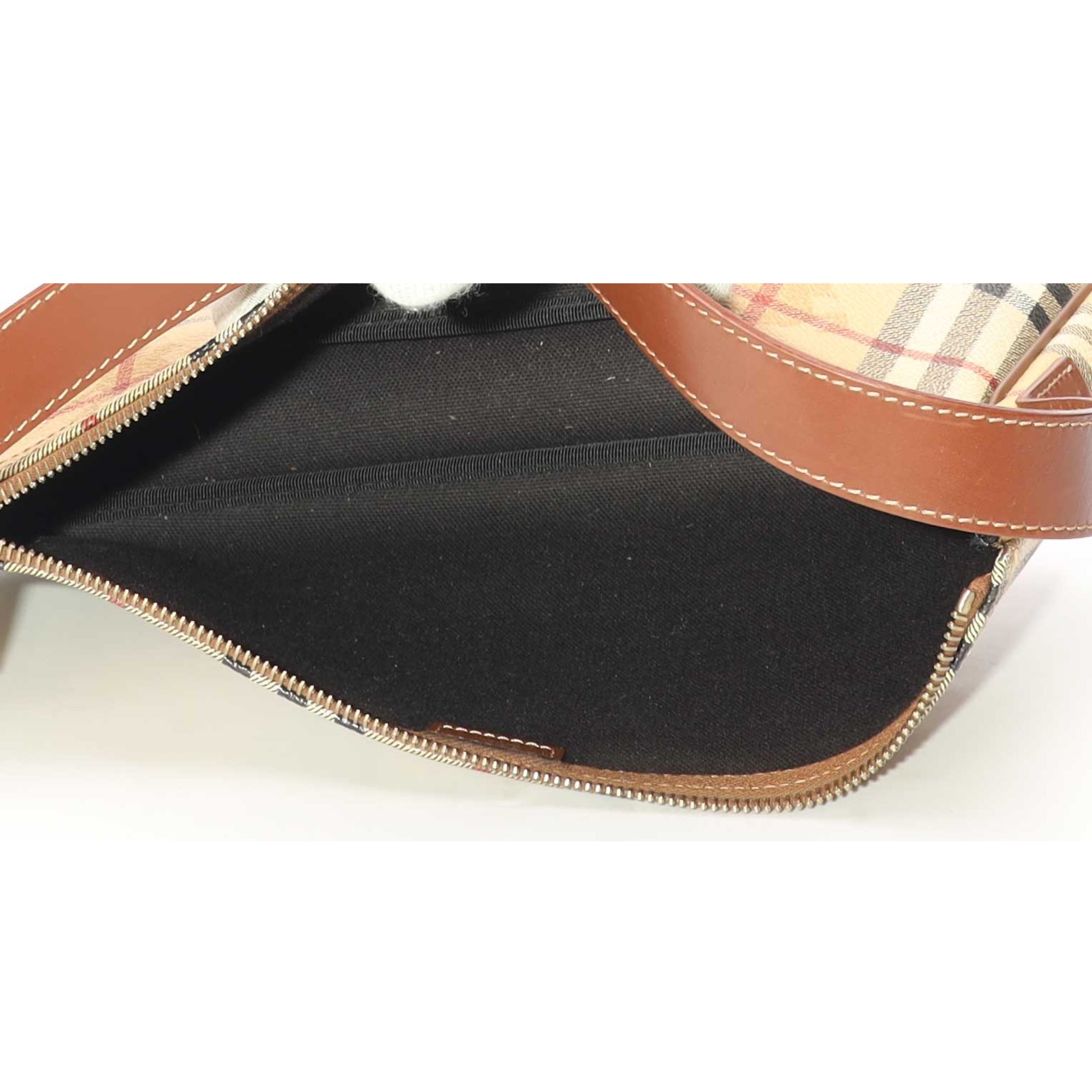 Burberry Beige/Brown Haymarket Check Pochette