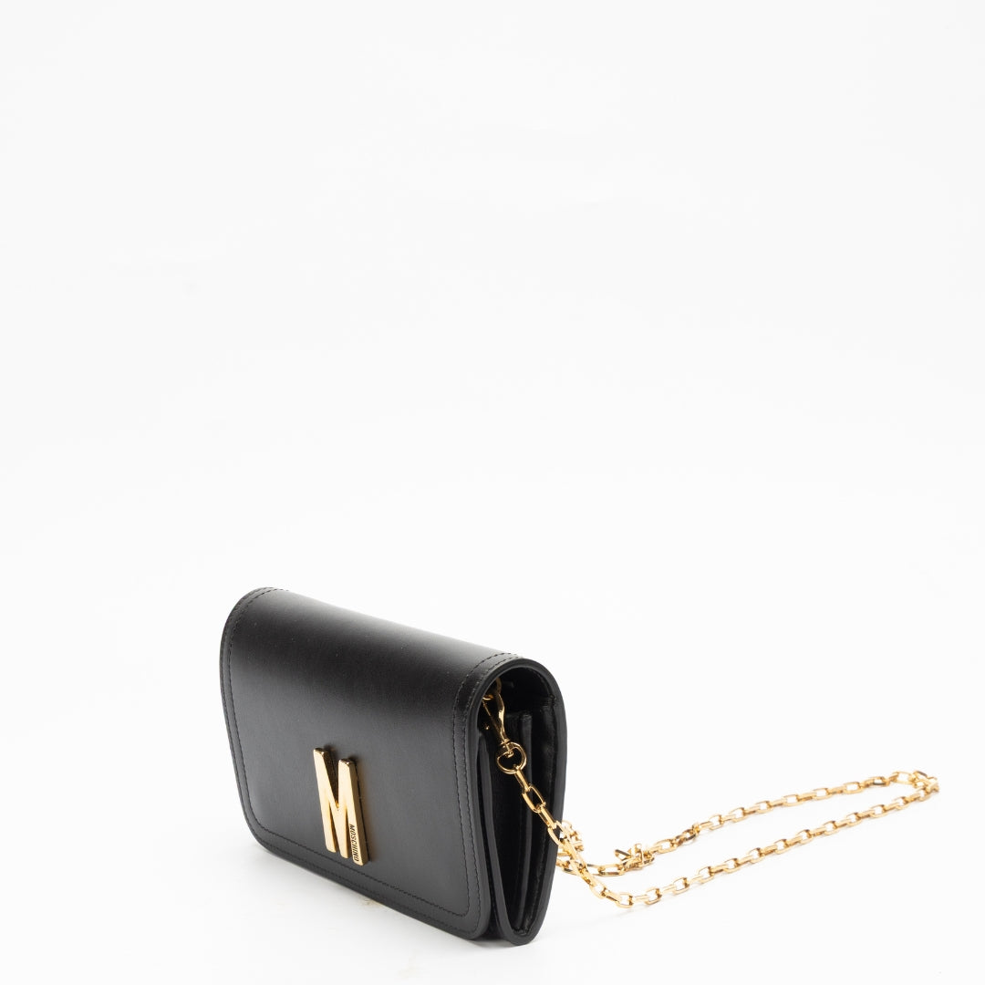 Moschino Mini M Logo Wallet on Chain