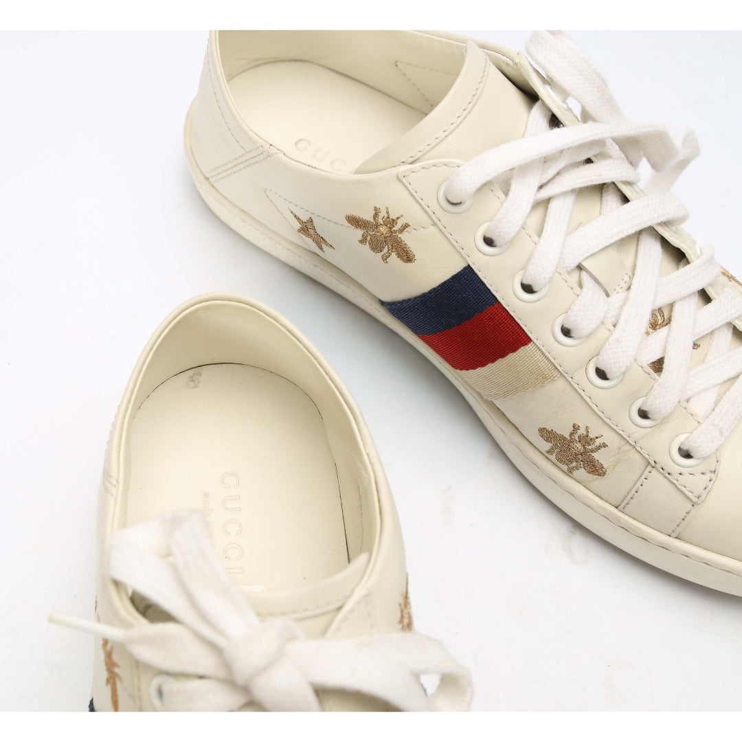 Gucci Ace Bees & Stars White Sneakers