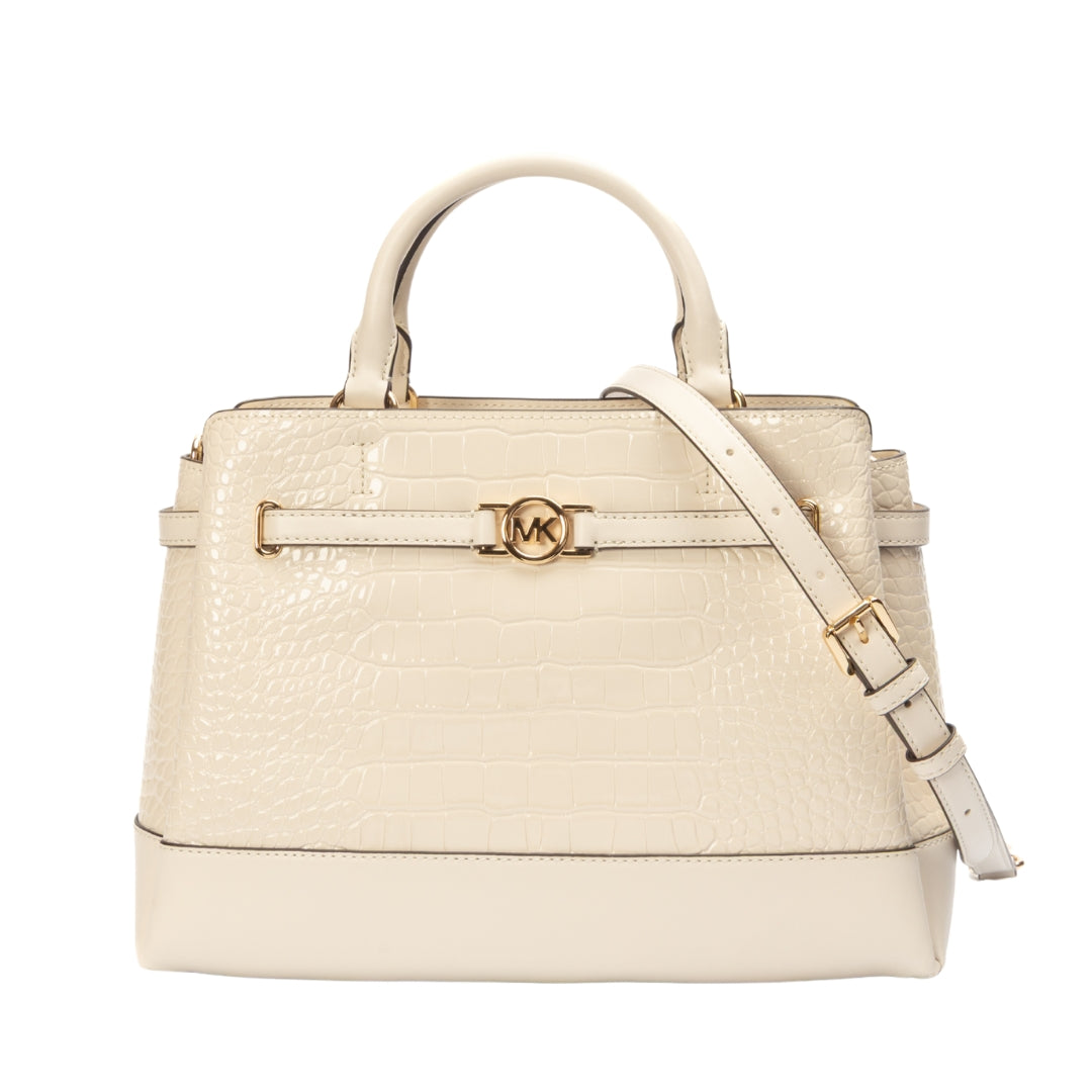 Michael Kors Hamilton Crocodile Embossed Leather Satchel