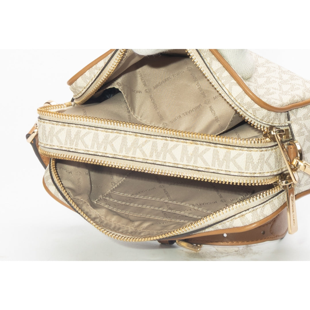 Michael Kors Vanilla Jet Set Logo Crossbody Bag