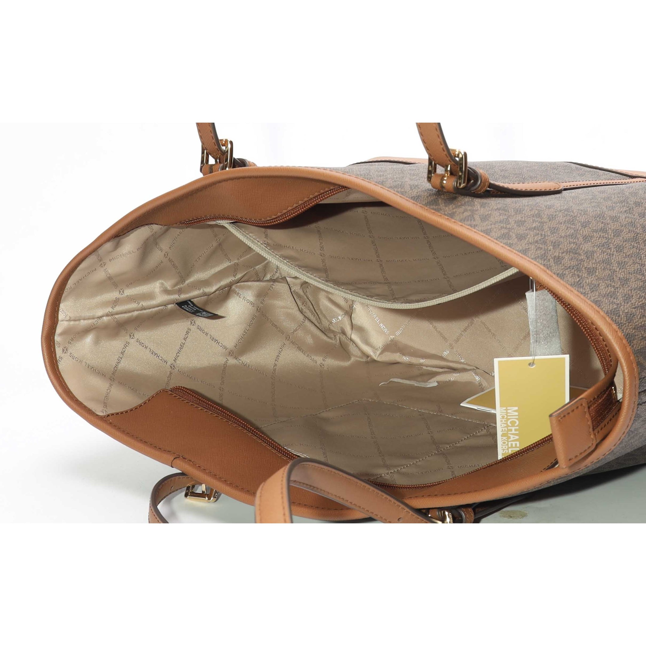 Michael Kors Jet Set Brown Travel Large Logo Tote