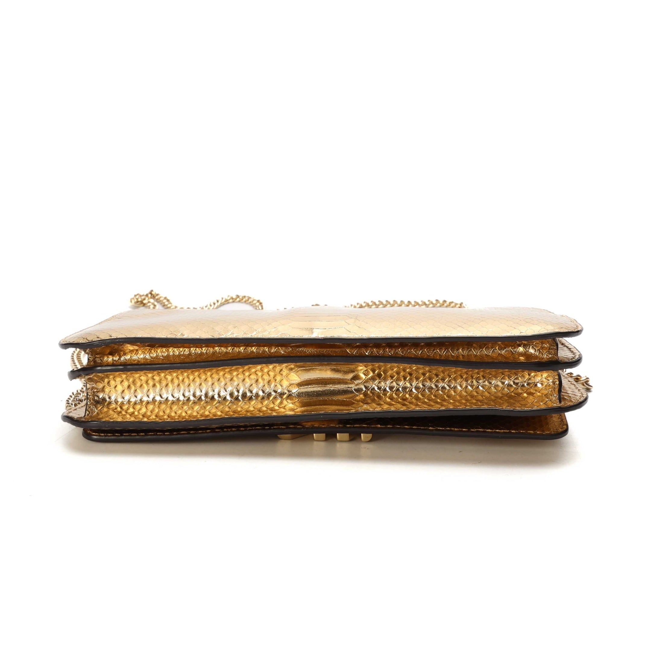 Michael Kors Mott Metallic Gold Chain Clutch