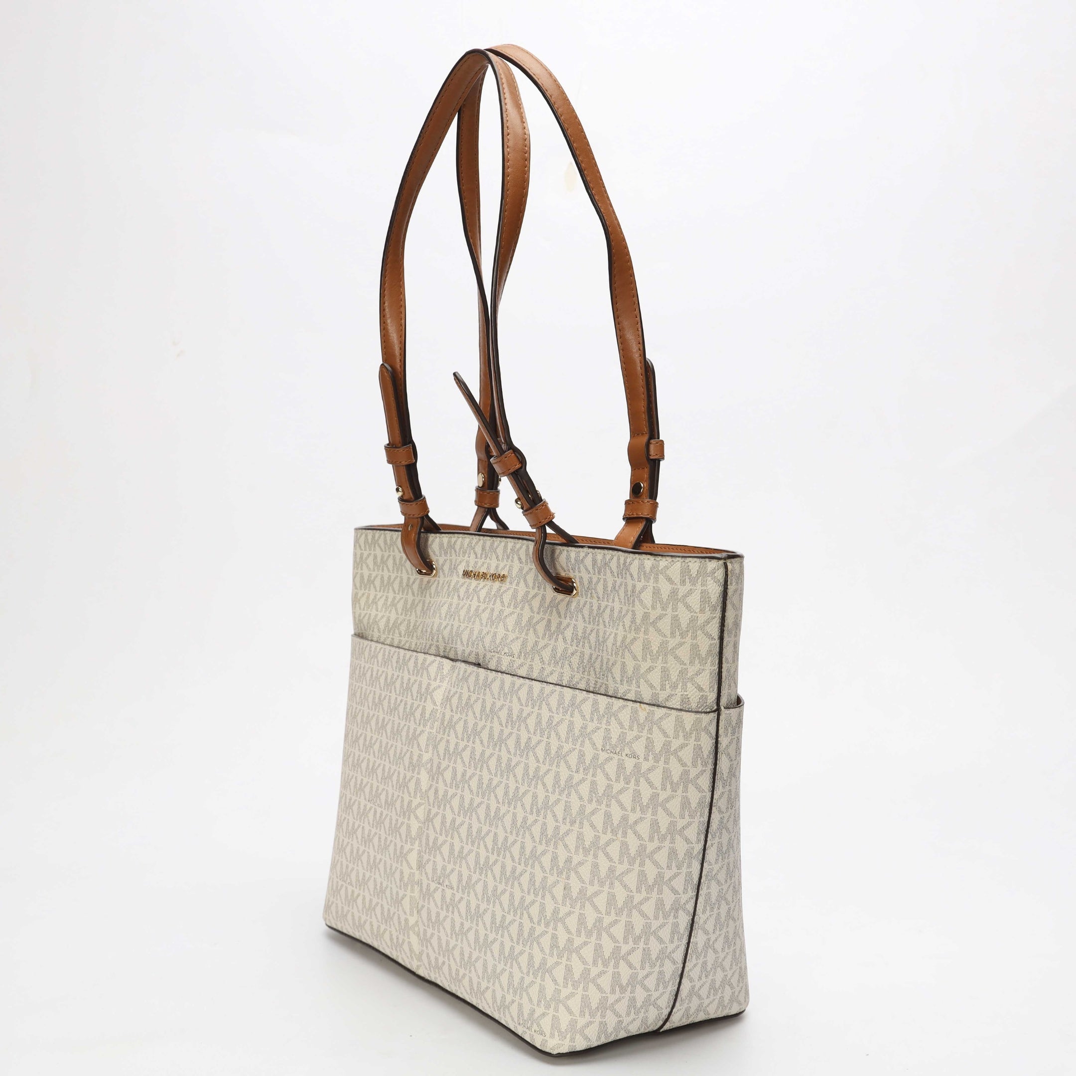 Michael Kors Vanilla Logo Bedford Tote