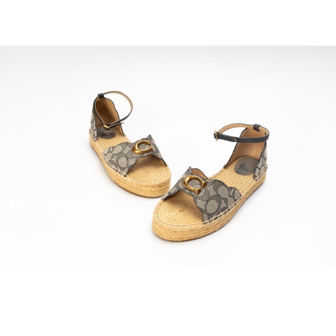 Coach Midnight Navy Dillon Logo Espadrilles