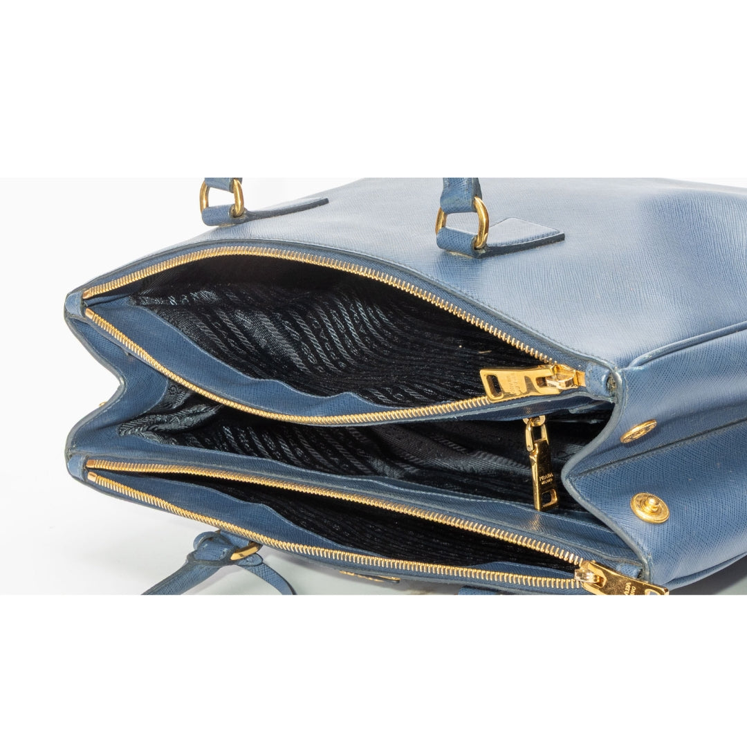 Prada Navy Blue Medium Galleria Tote
