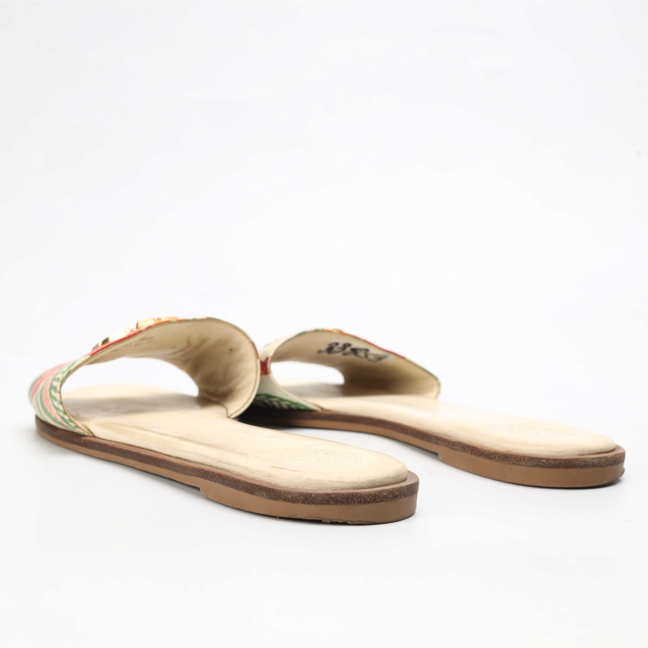 Tory Burch White Everly Slides
