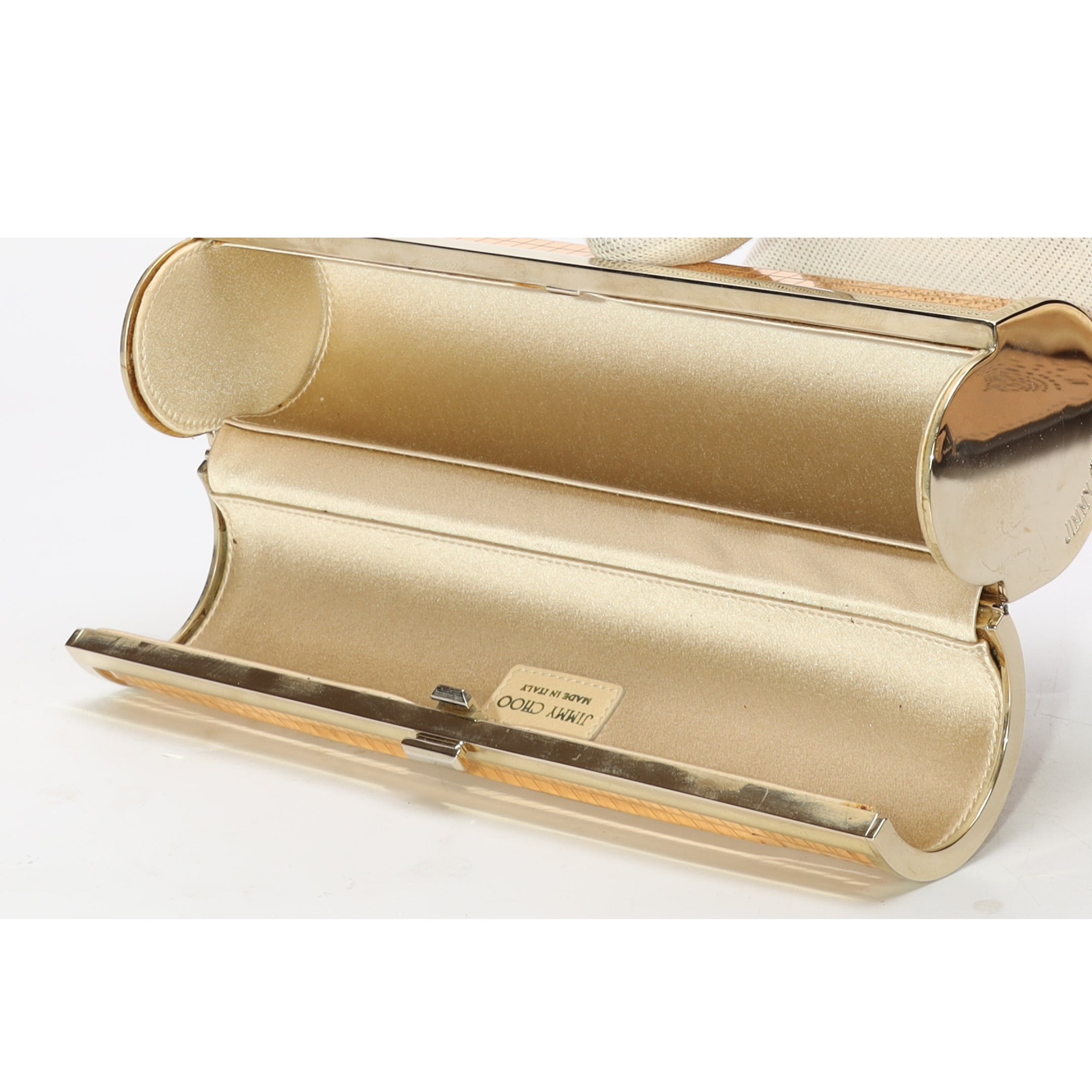 Jimmy Choo Cosma Gold Bar Clutch