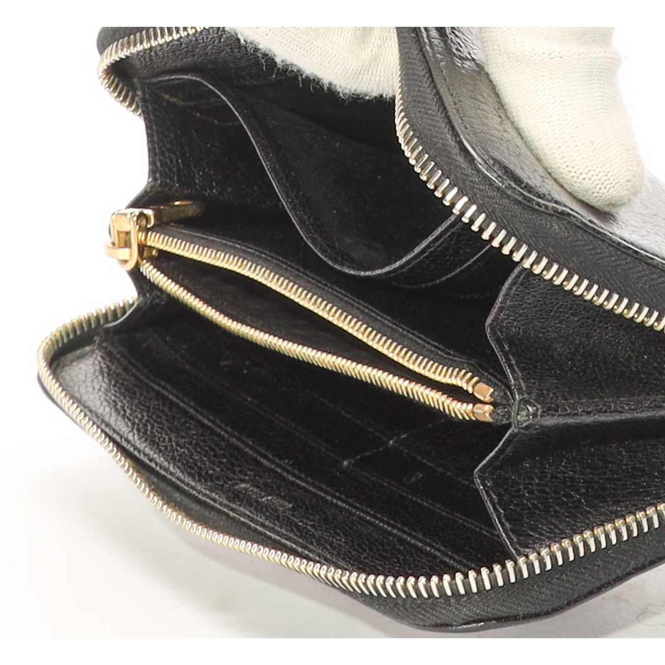 Miu Miu Black Bow Zip Wallet
