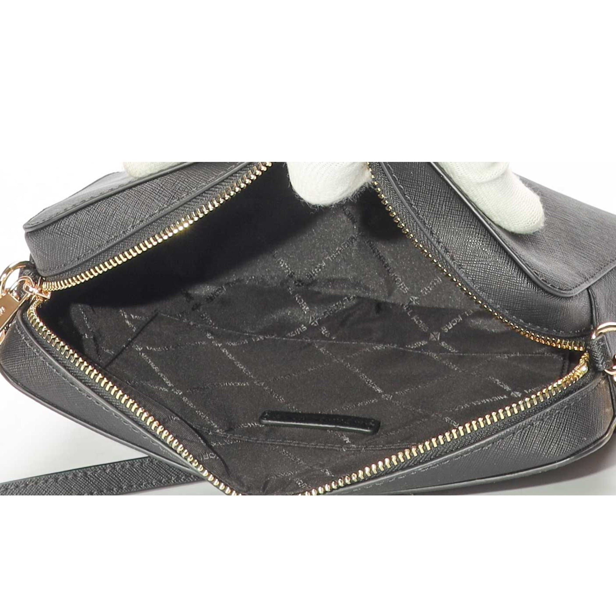 Michael Kors Jet Set Black Camera Crossbody Bag