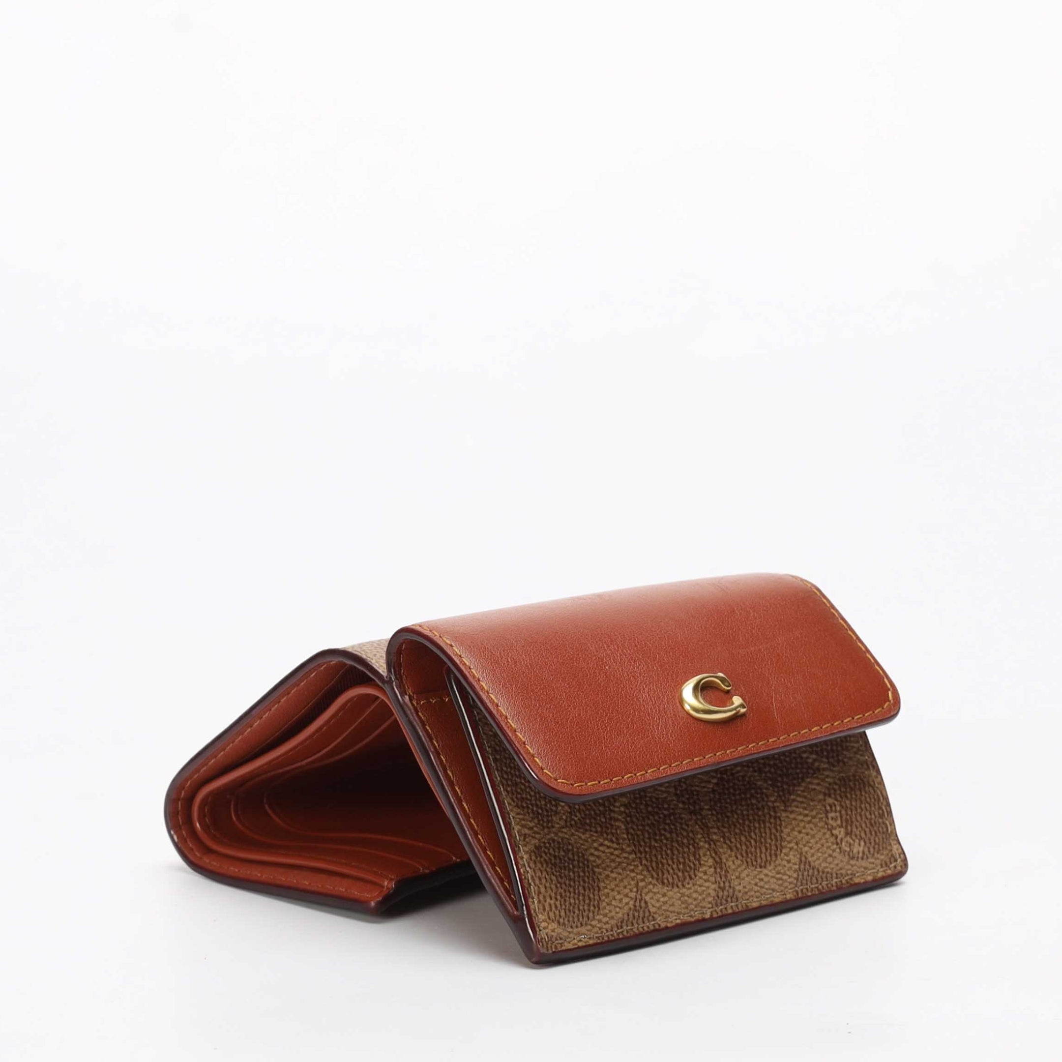 Coach Mila Small Flap Wallet In Signature Canvas