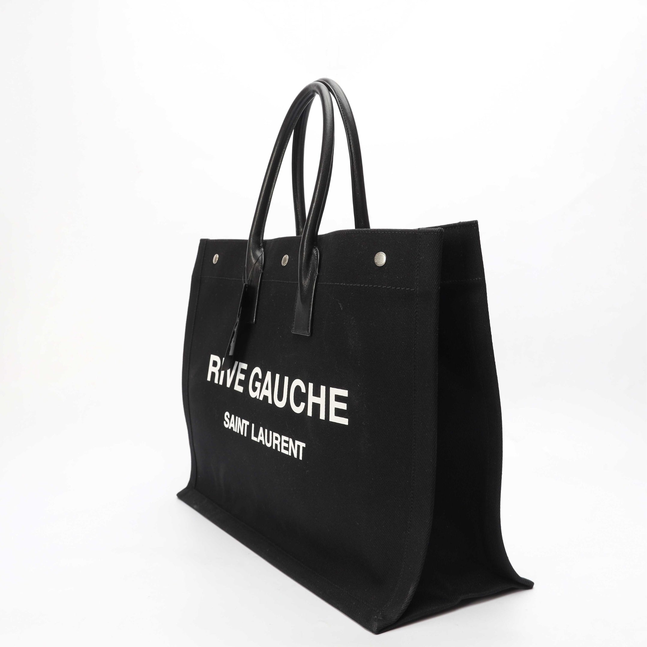 Saint Laurent Black Rive Gauche Tote