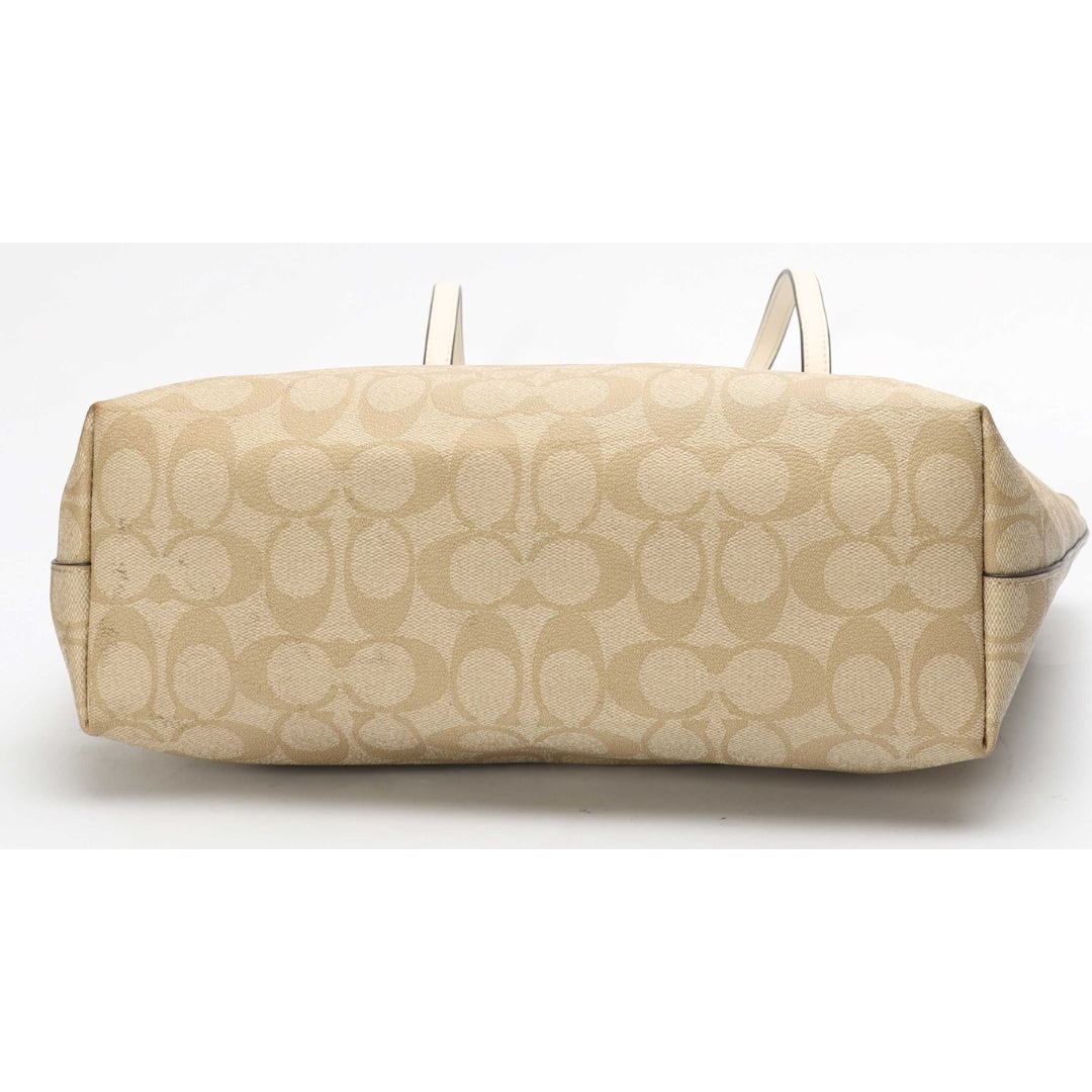 Coach Signature Beige City Tote