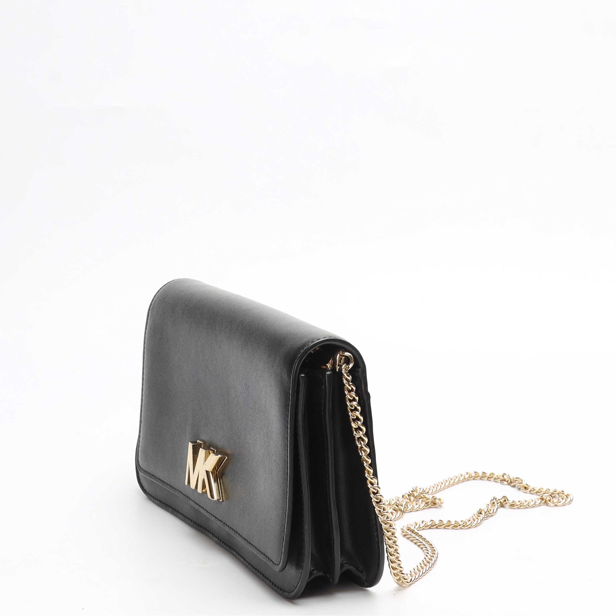Michael Kors Black Mott Clutch Crossbody Bag