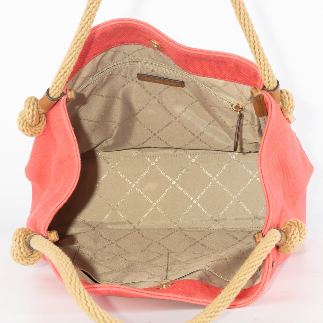 Michael Kors Natural Isla Large Shoulder Bag