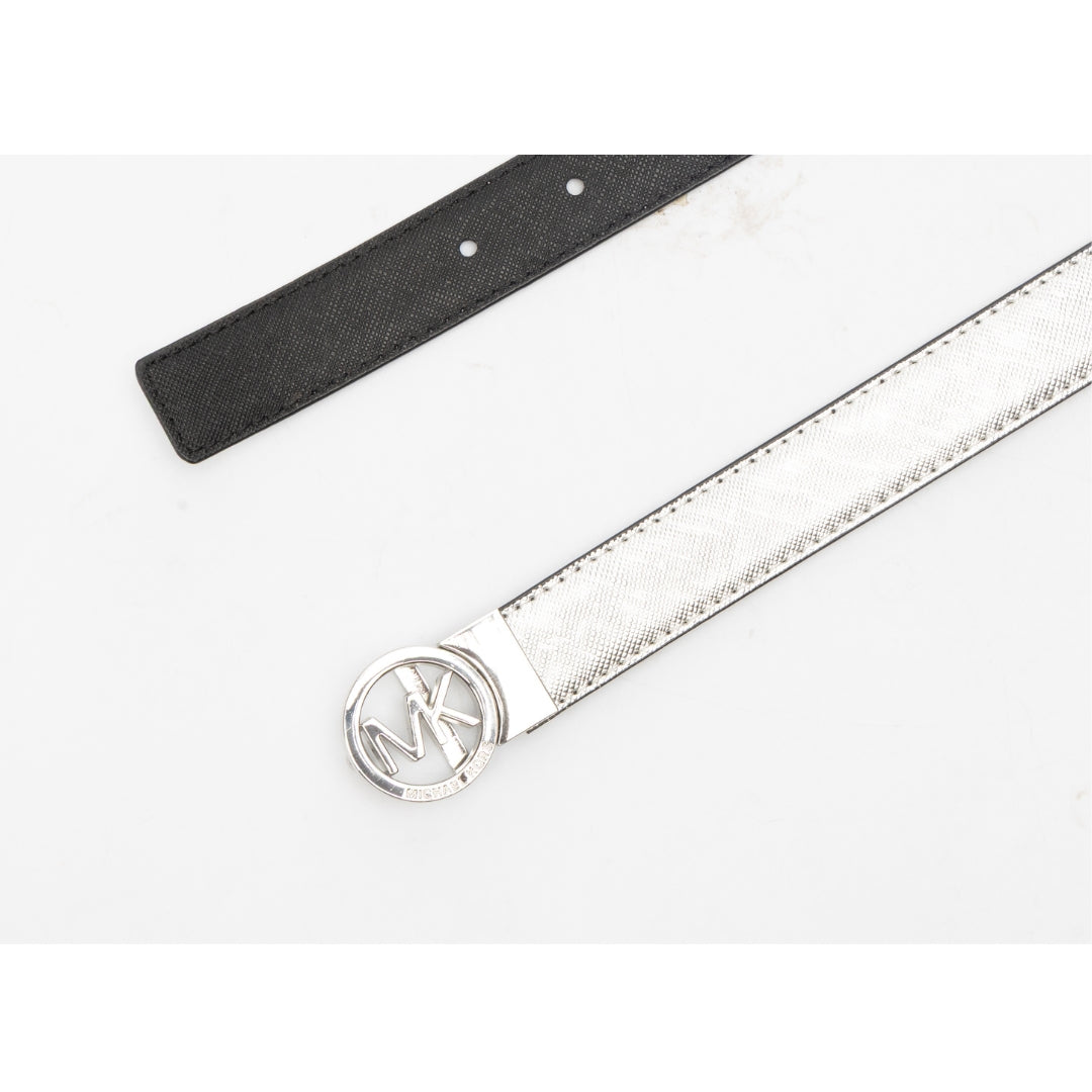 Michael Kors Reversible Leather Belt with Logo Buckle