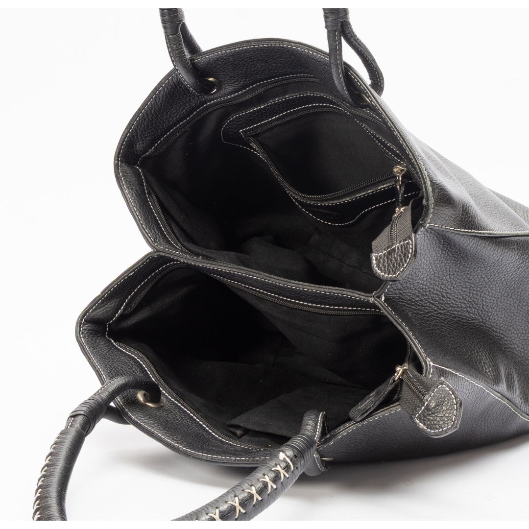 Tod's Black Leather Shoulder Bag