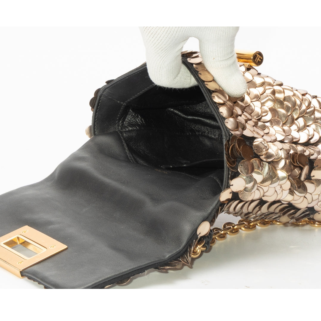 Tom Ford Sequin Chain-Link Shoulder Bag