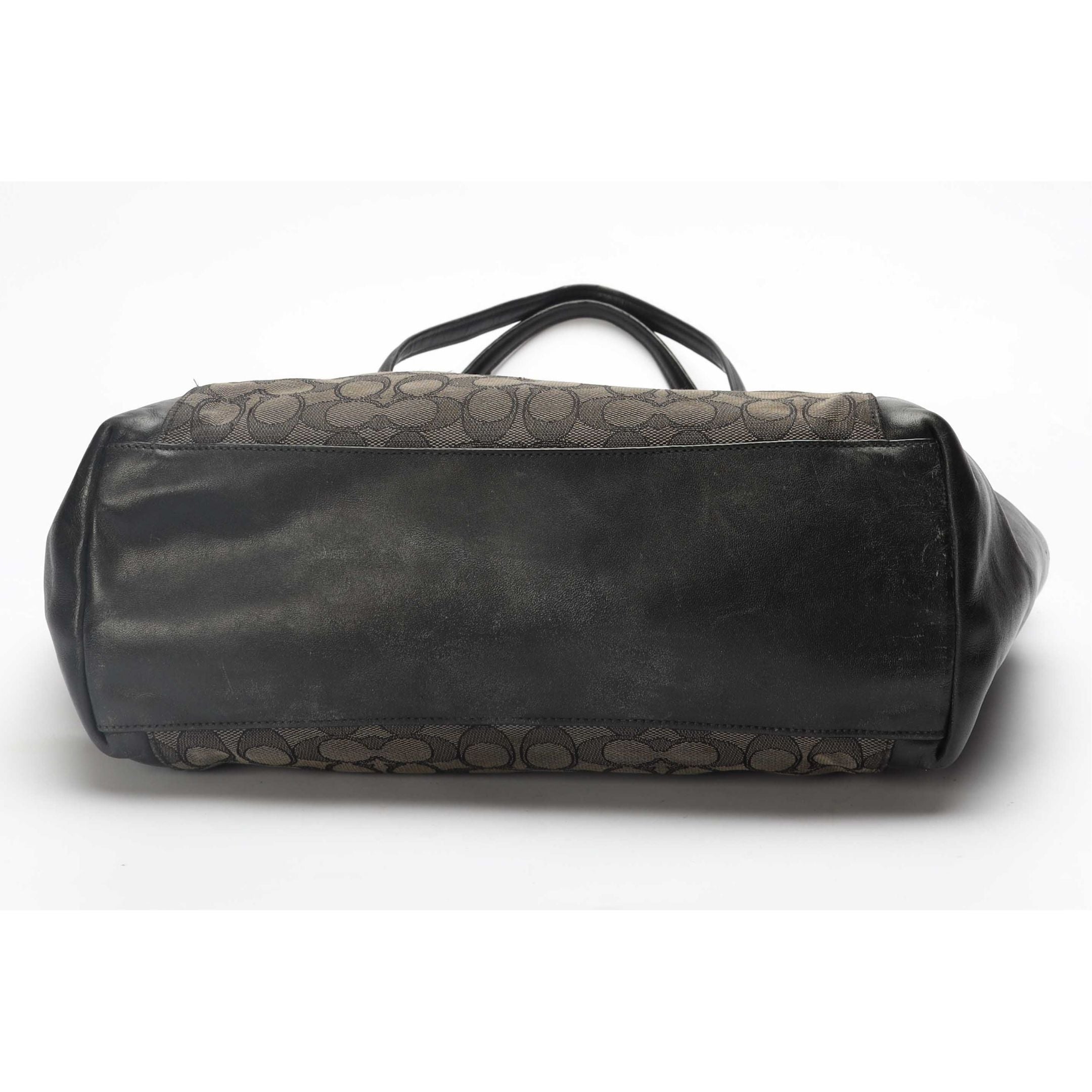 Coach Black Signature Canvas Ava Tote