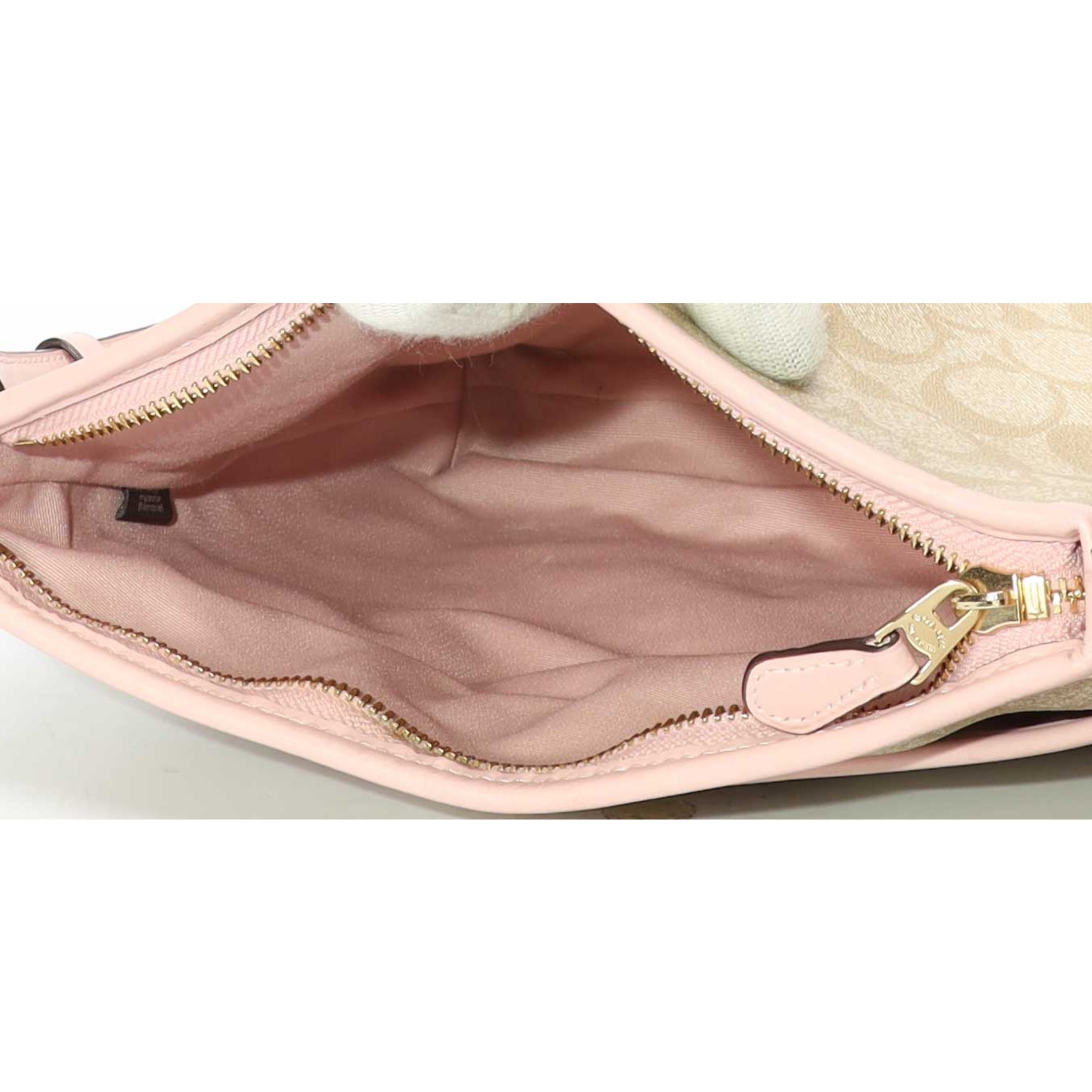 Coach Beige/Pink File Cross Body Bag
