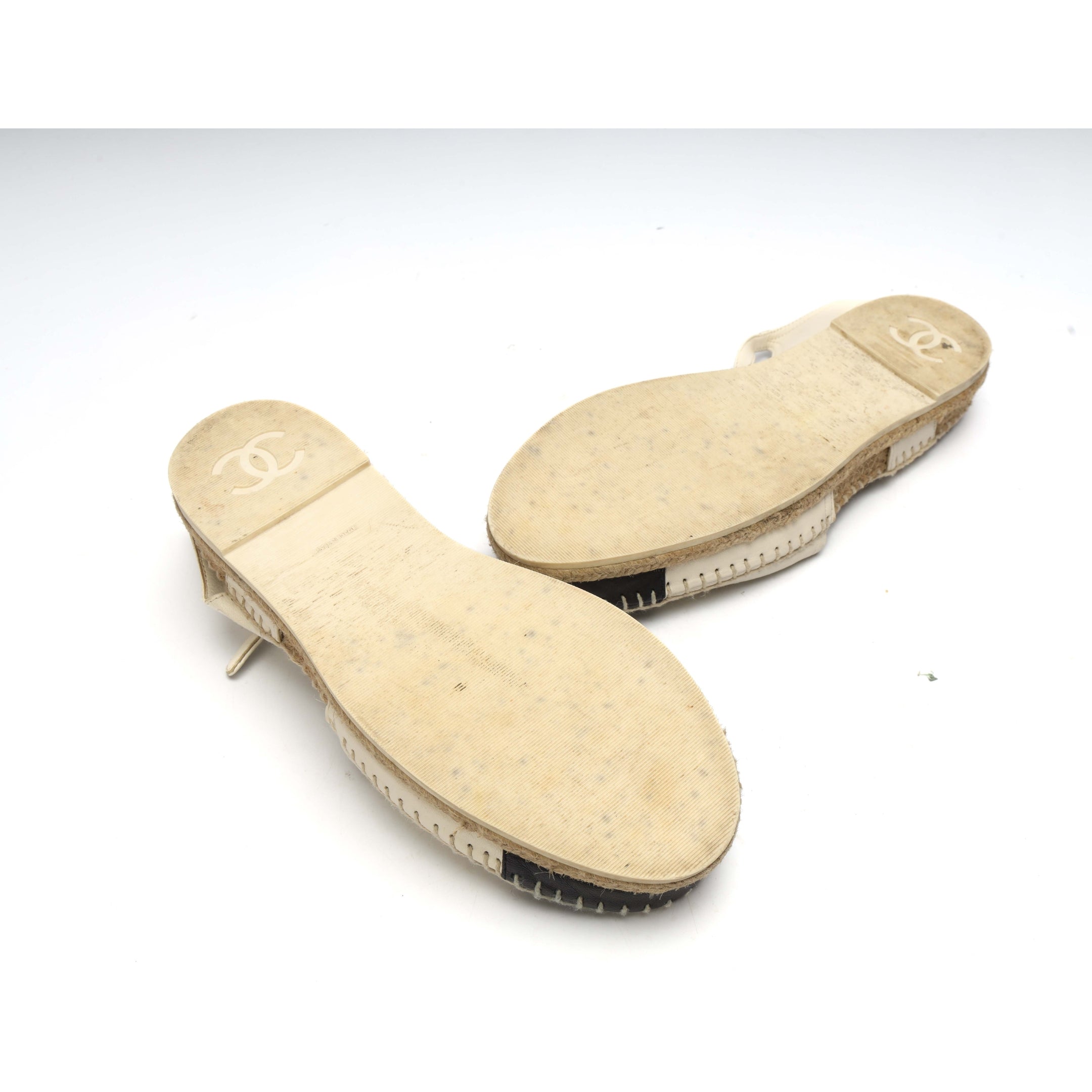 Chanel CC Cap Toe Ankle Strap Espadrilles