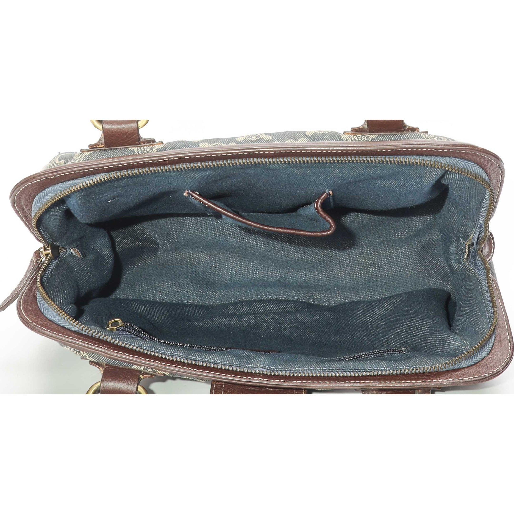 Celine Macadam Blue Denim Shoulder Bag