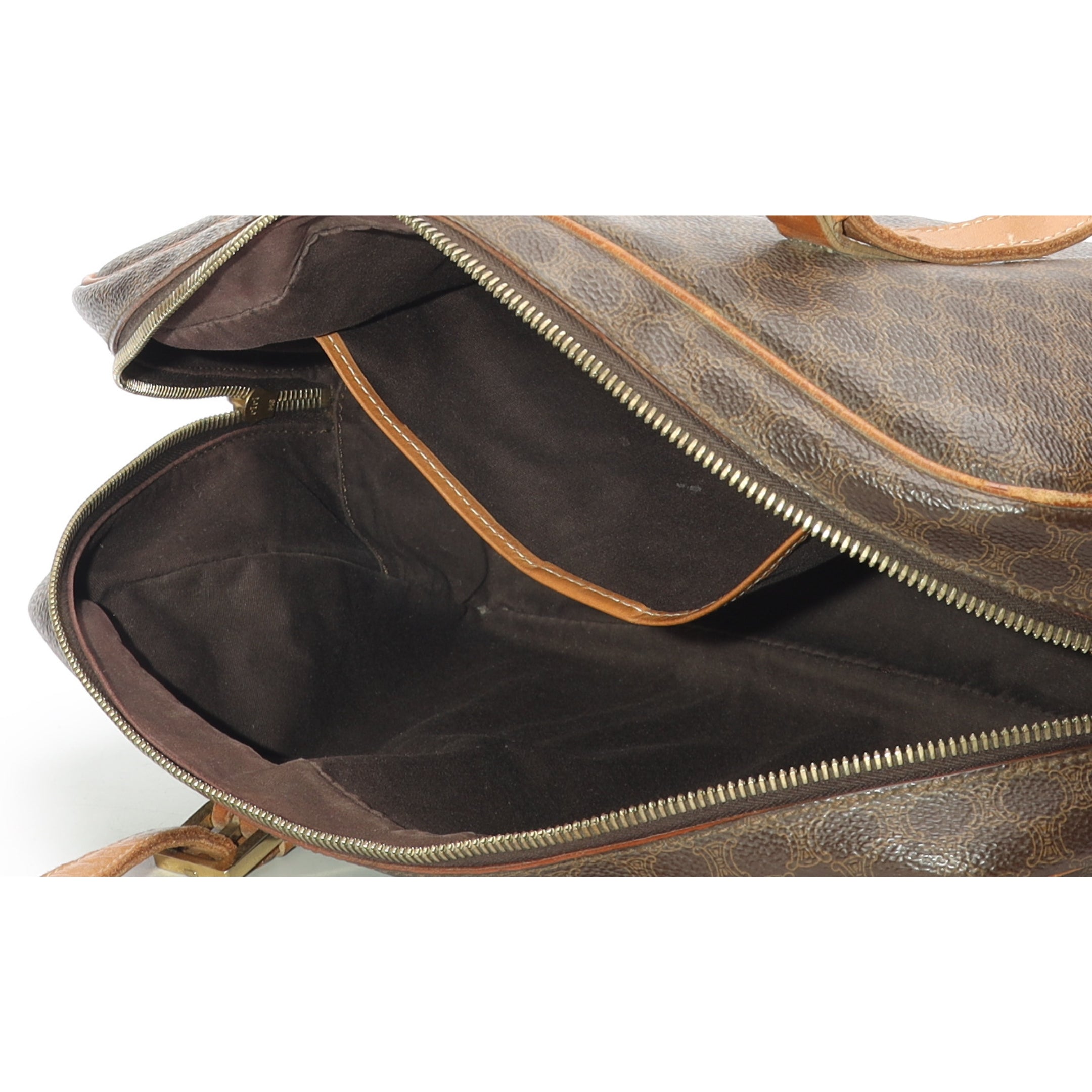 Celine Macadam Canvas Brown Shoulder Bag