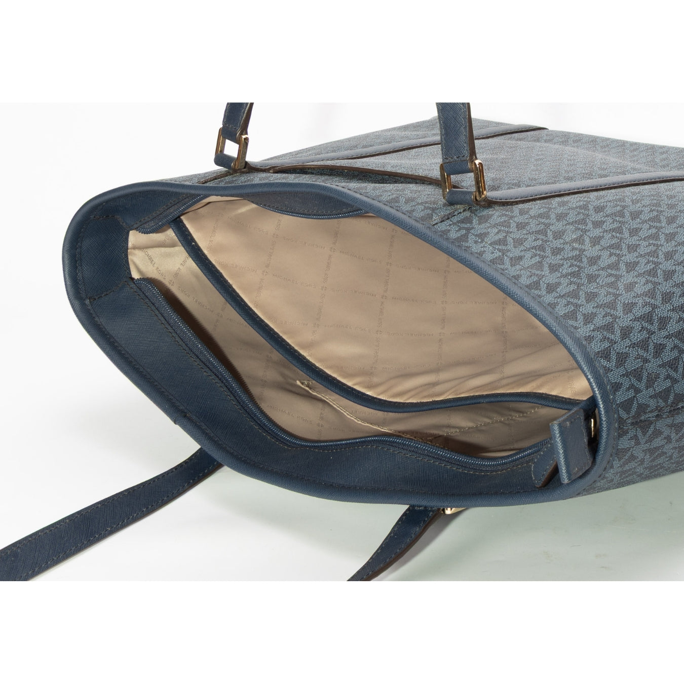 Michael Kors Navy Jet Set Travel Logo Tote