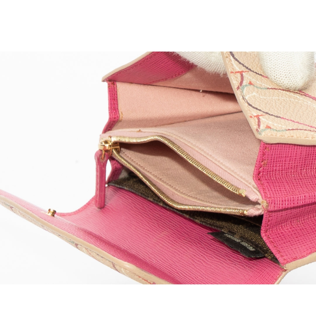 Fendi Bird Canvas Flap Wallet