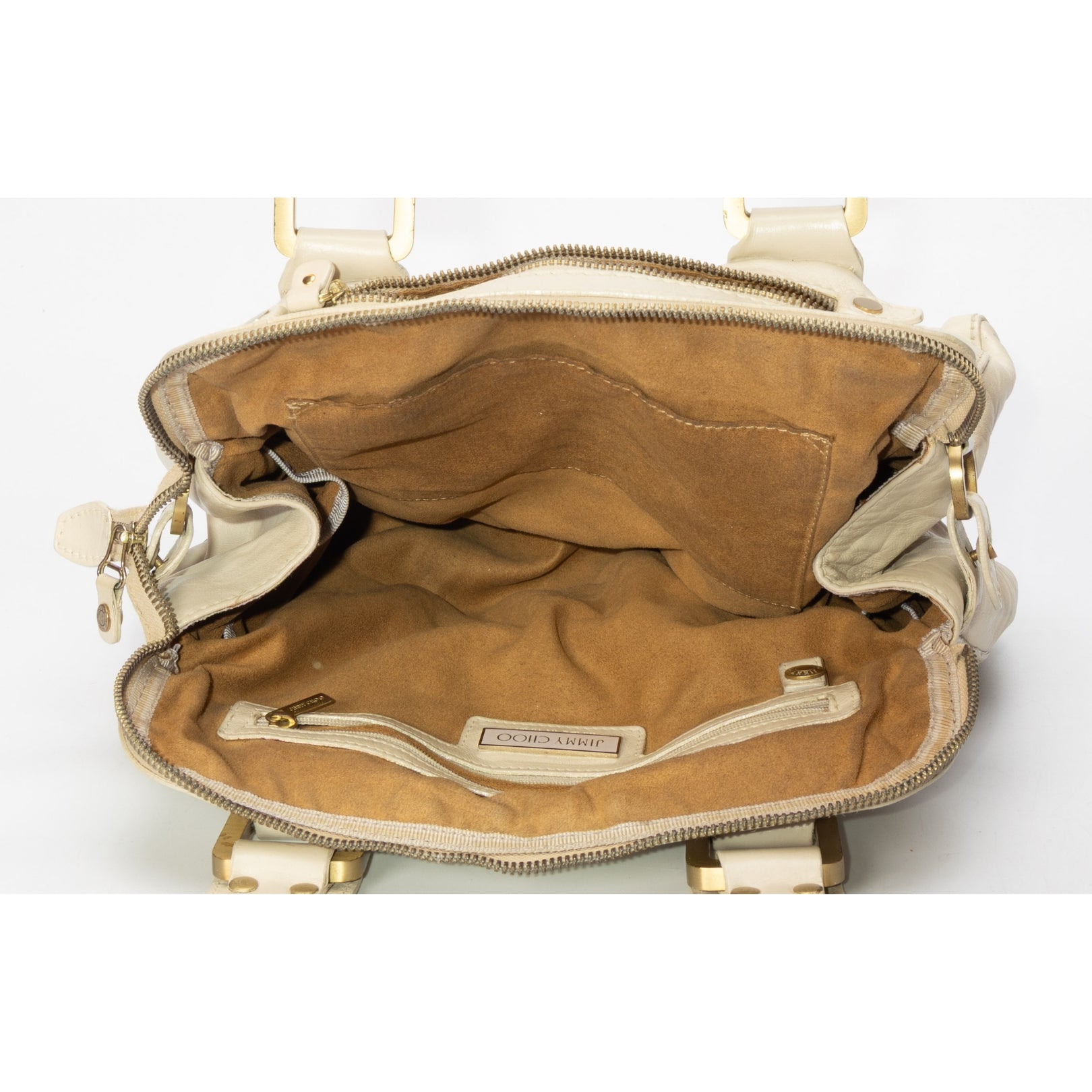 Jimmy Choo White Malena Satchel