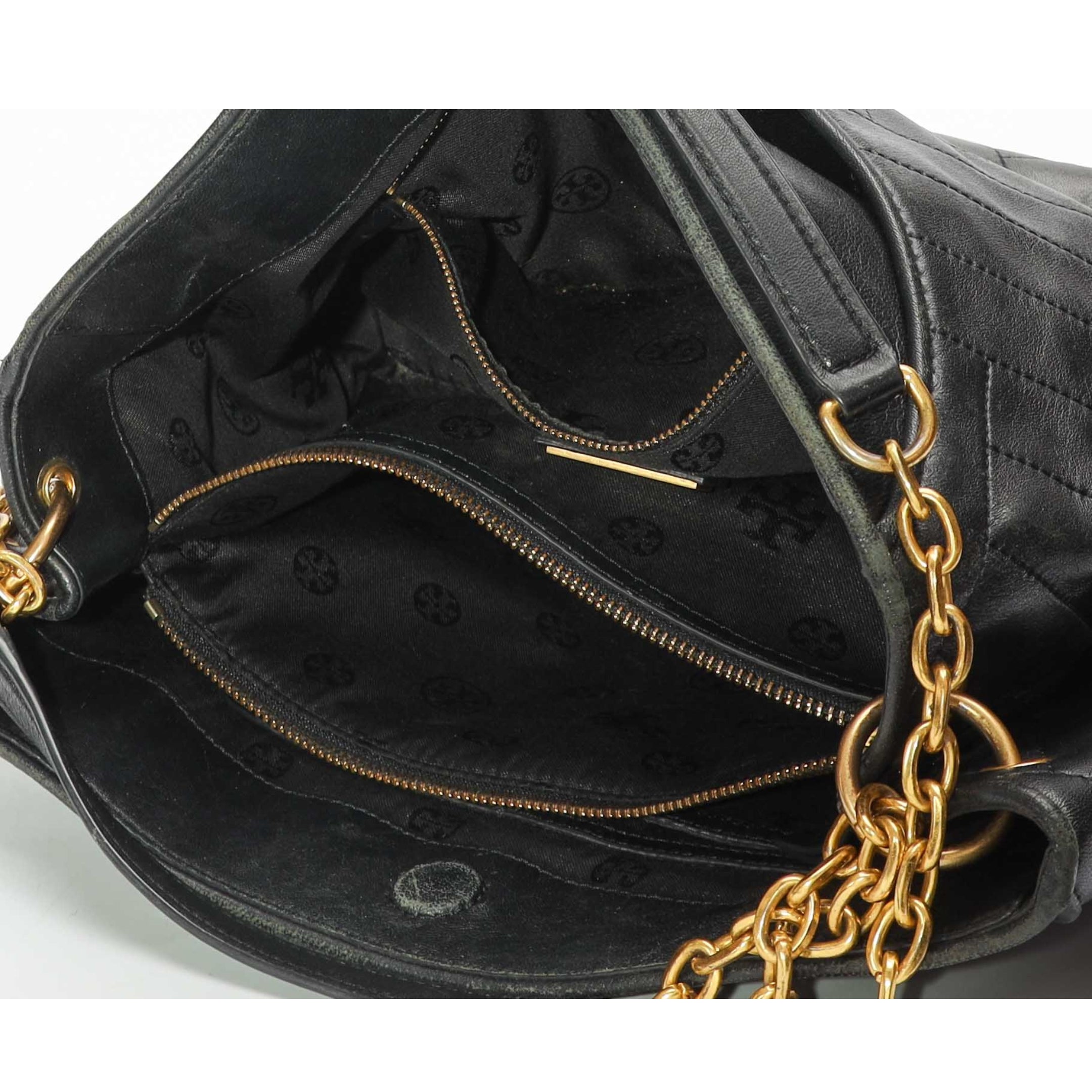 Tory Burch Black Quilted Alexa Tote