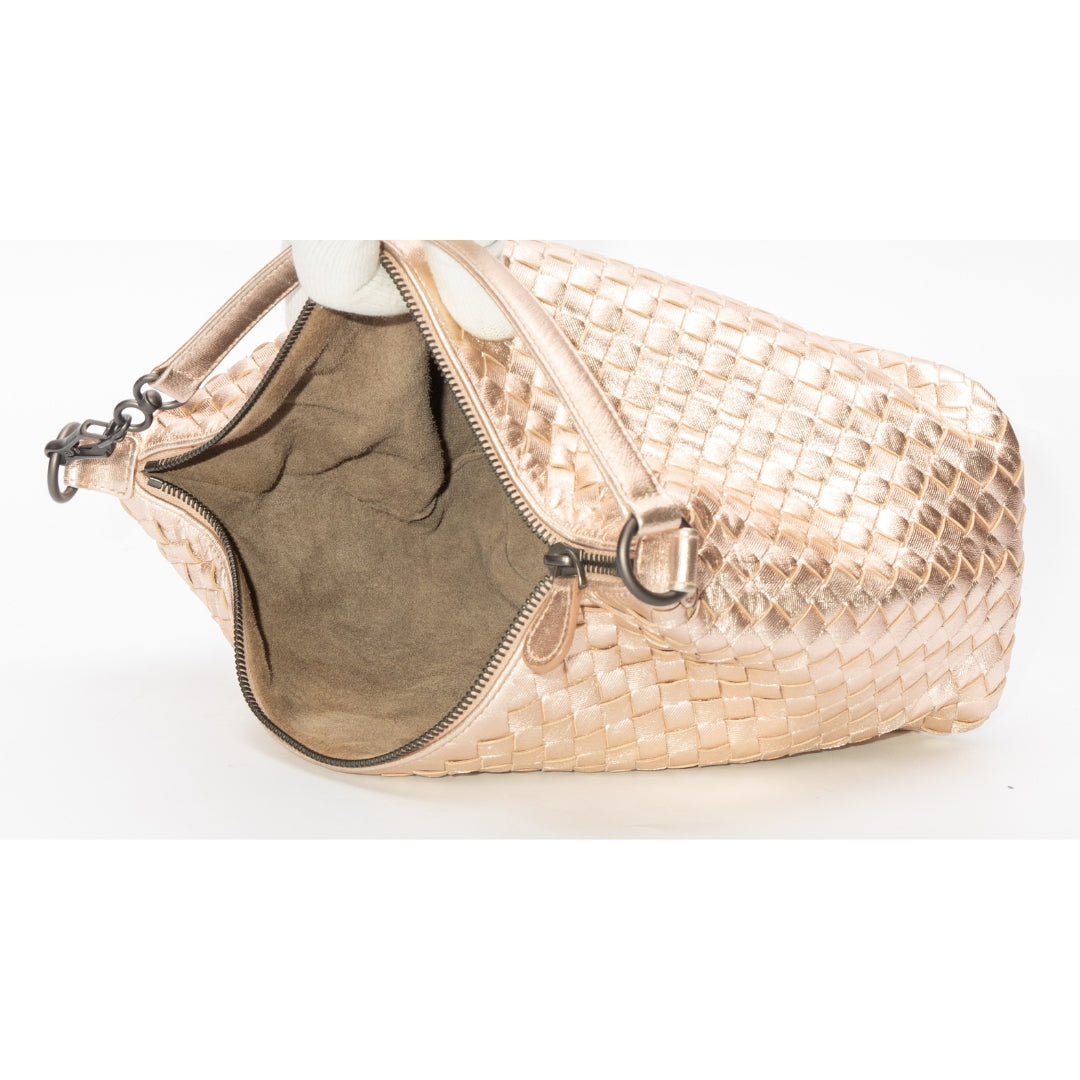 Bottega Veneta Intrecciato Metallic Hobo Bag