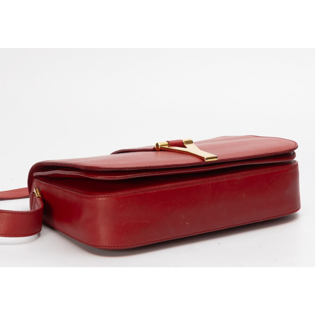 Yves Saint Laurent Red Chyc Flap Crossbody Bag