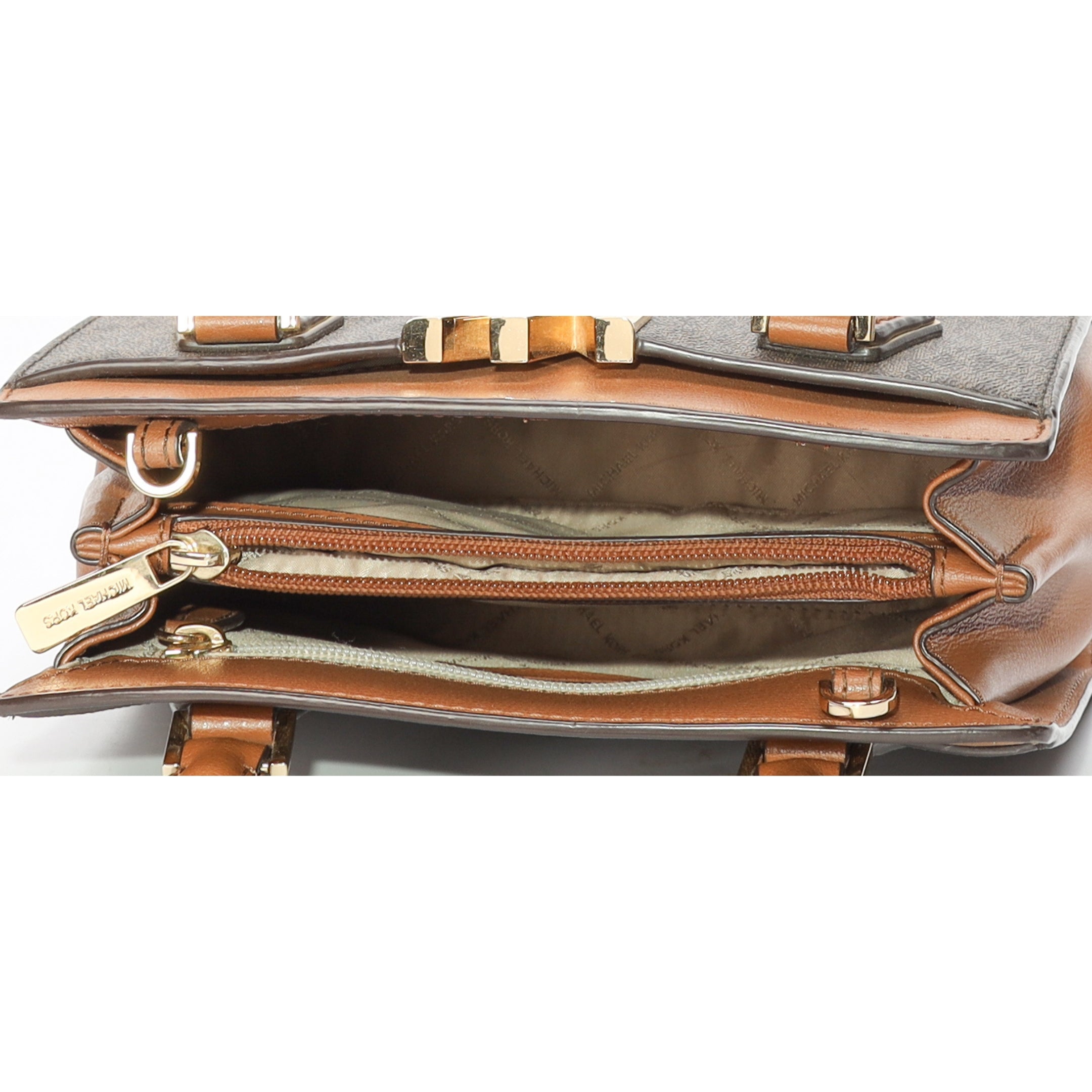 Michael Kors Mott Brown Logo Convertible Satchel