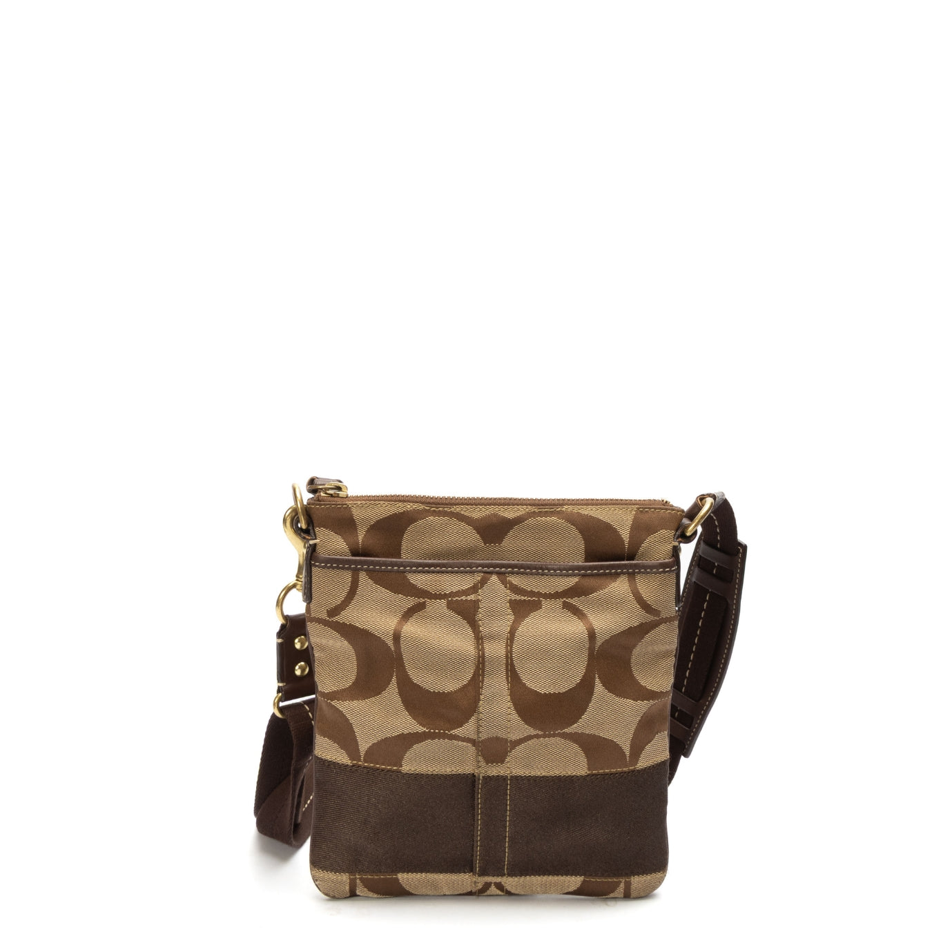 Coach Brown/Beige Swingpack Crossbody Bag