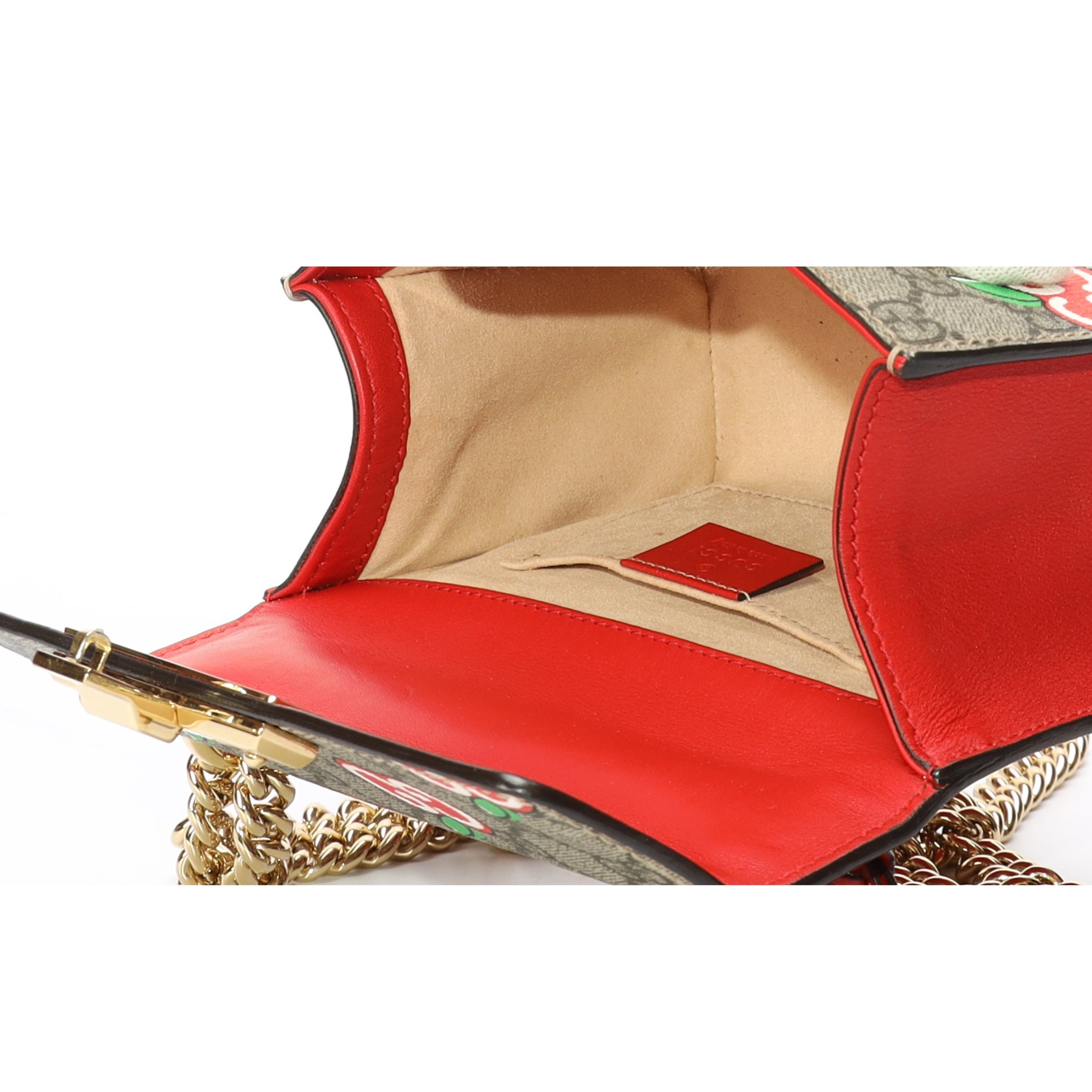 Gucci GG Apple Print Padlock Crossbody Bag