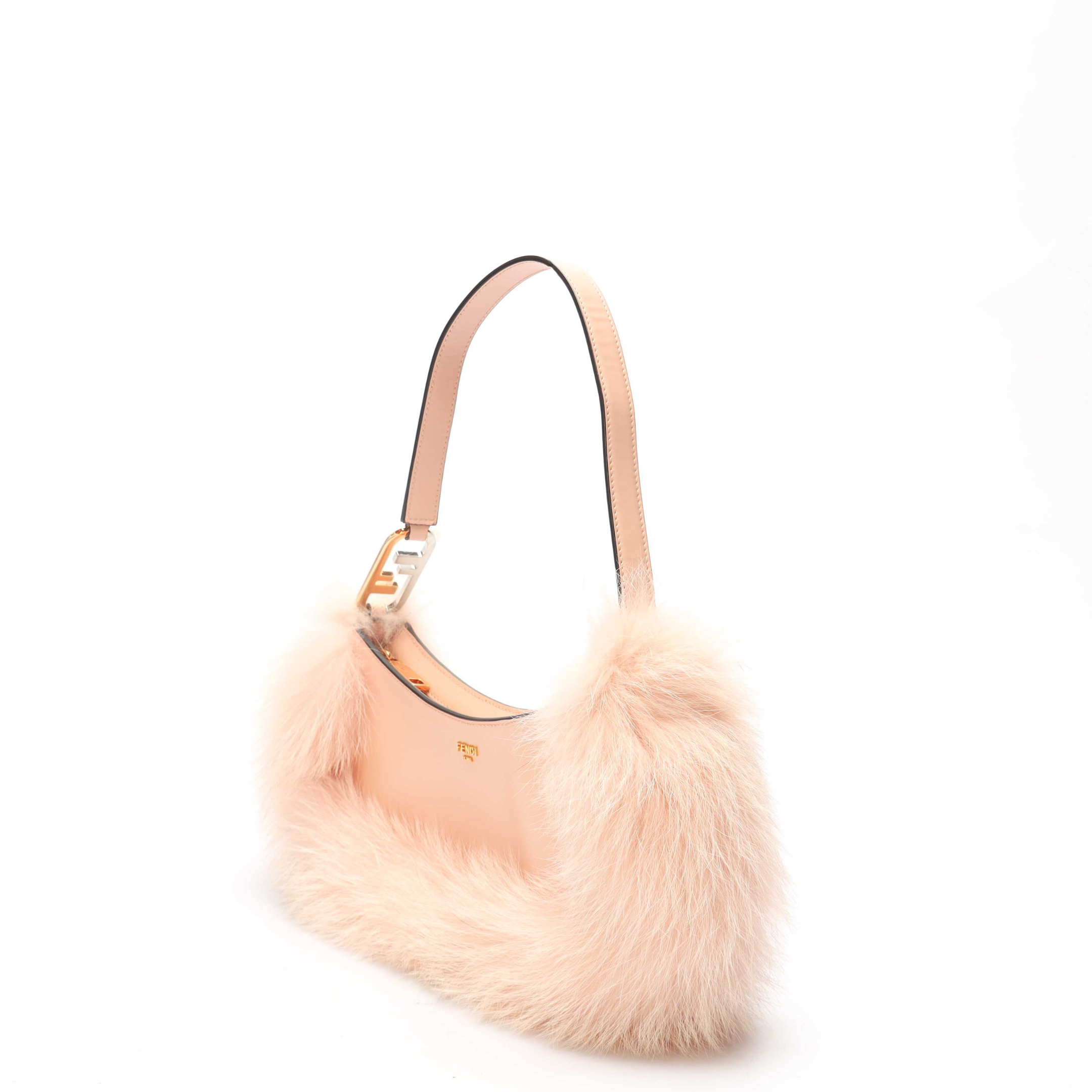 Fendi O'Lock Swing Pale Pink Shoulder Bag