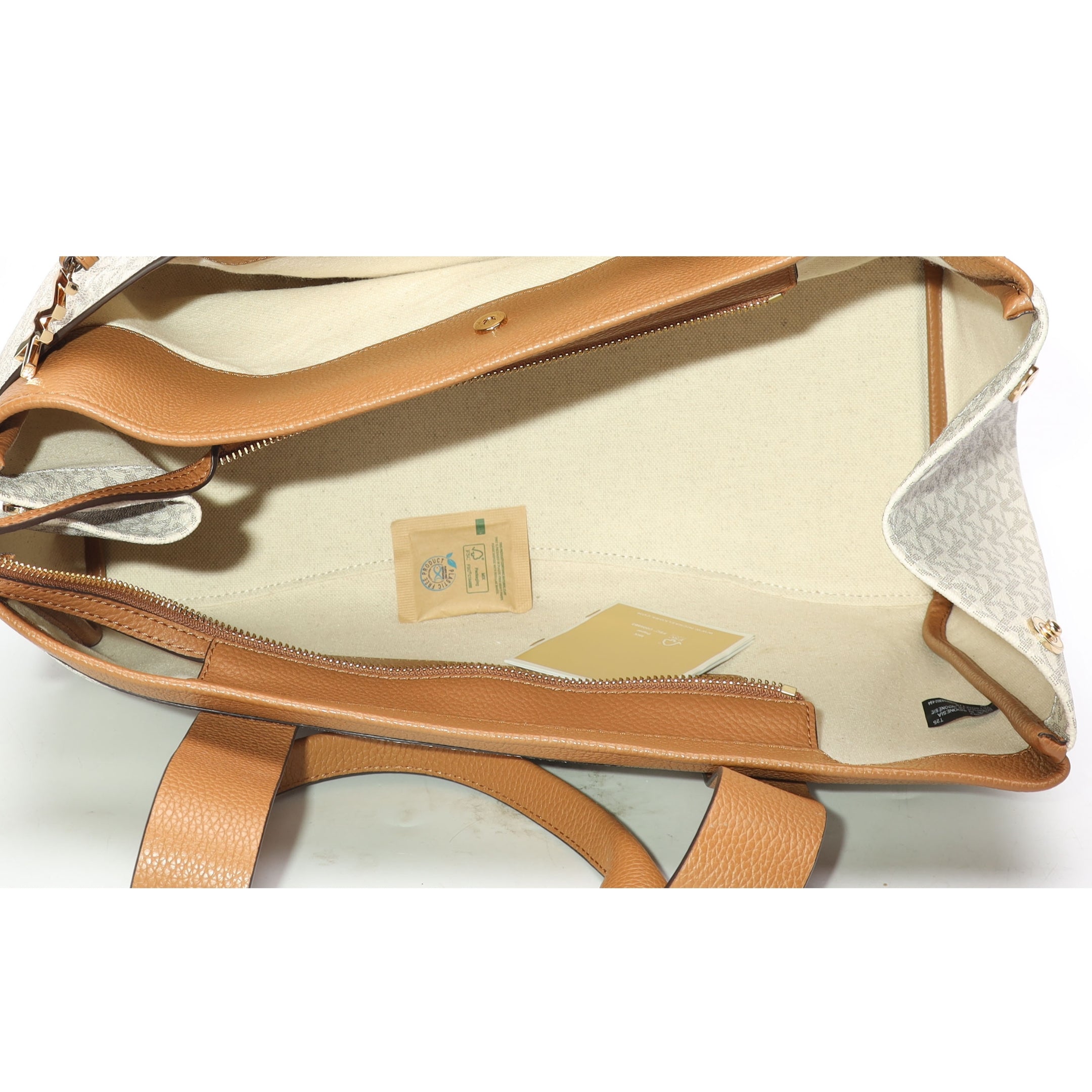 Michael Kors Vanilla Acorn Romee Large Logo Tote