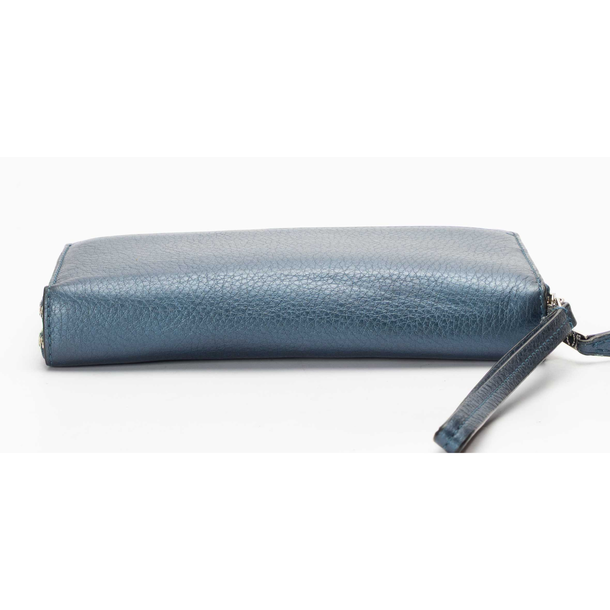 Coach Blue Double Zip Wristlet