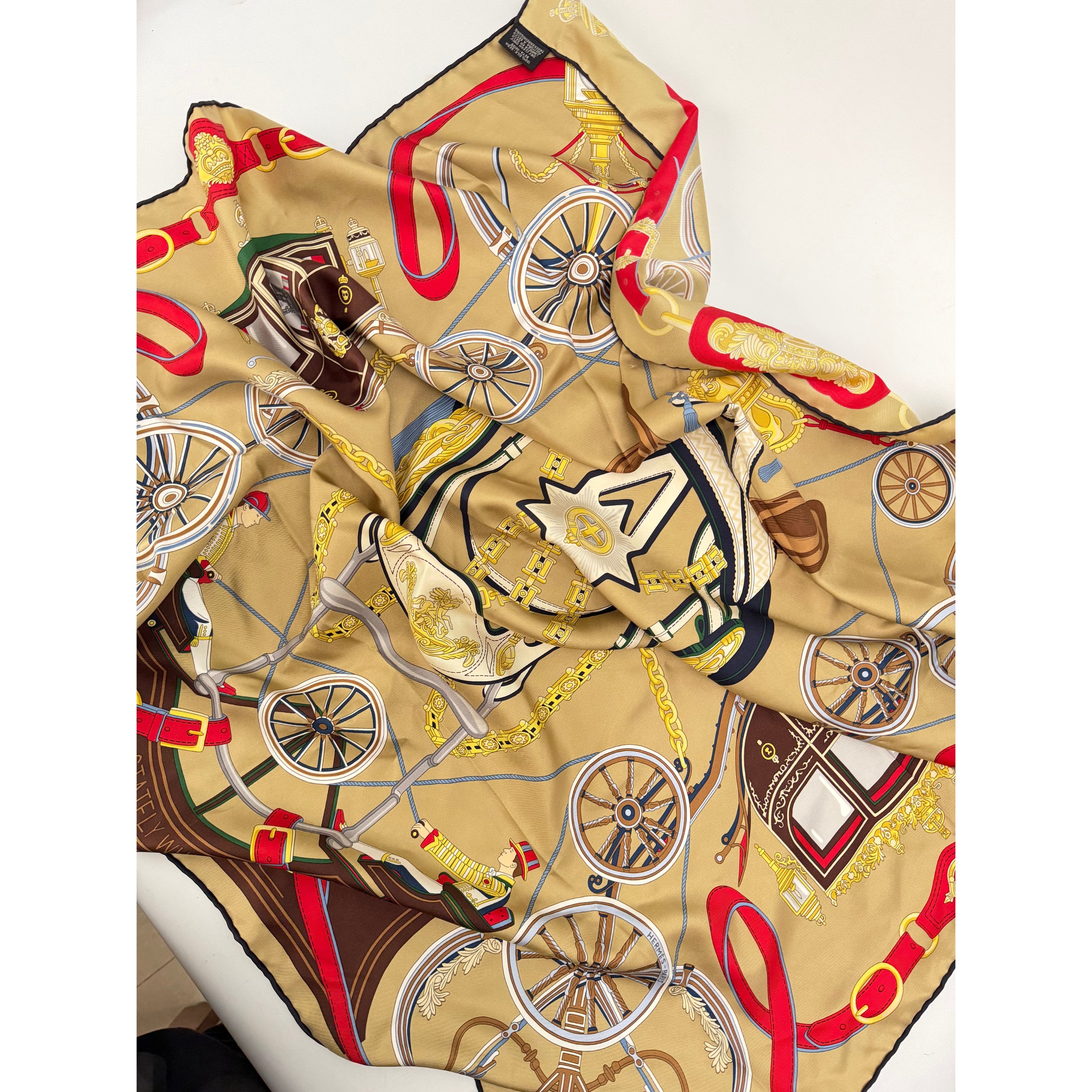 Hermes Stately Wheels scarf 90