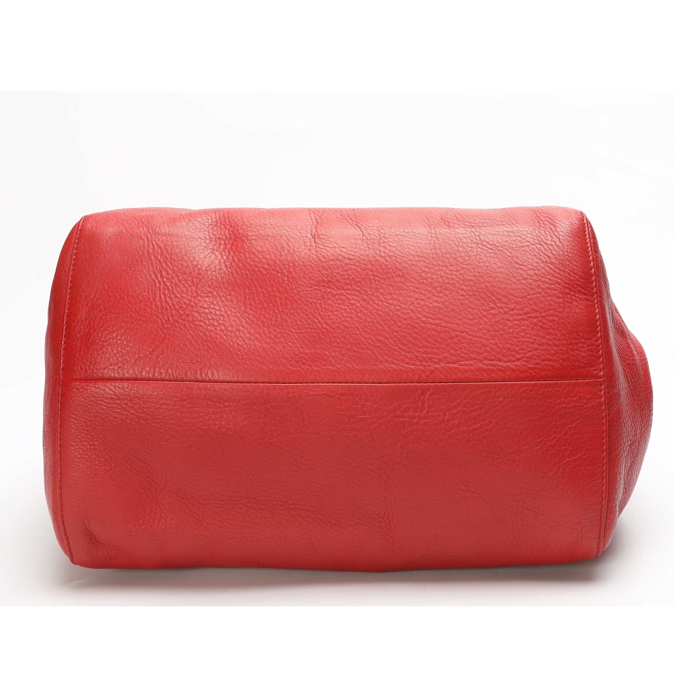 Jimmy Choo Red Enamel Handle Hobo Bag