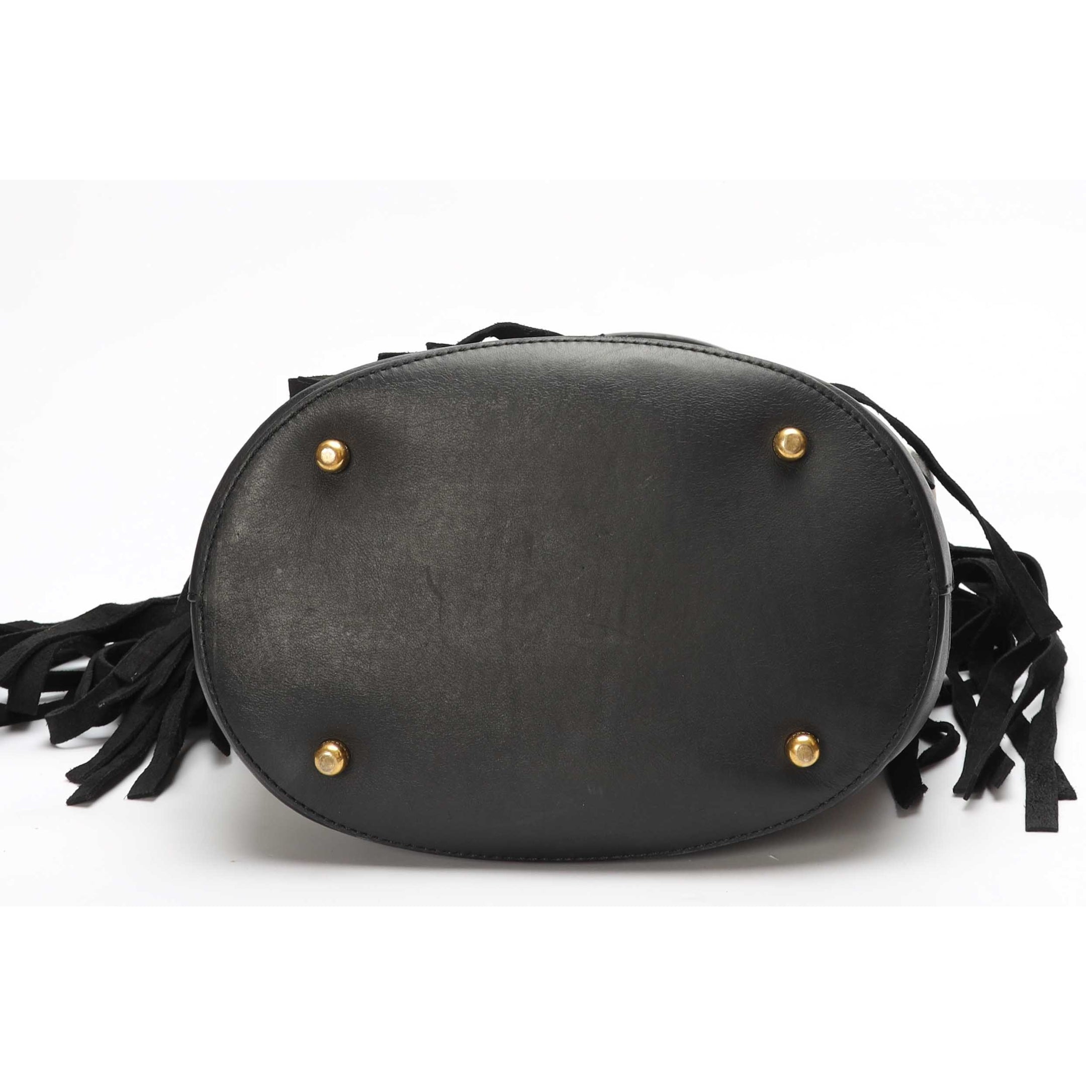 Burberry Prorsum Suede House Fringe Bucket Bag
