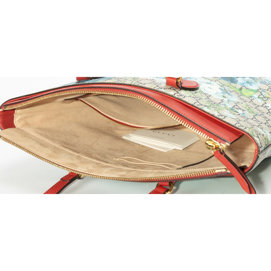 Gucci Bloom Print Supreme Canvas Shopper Tote