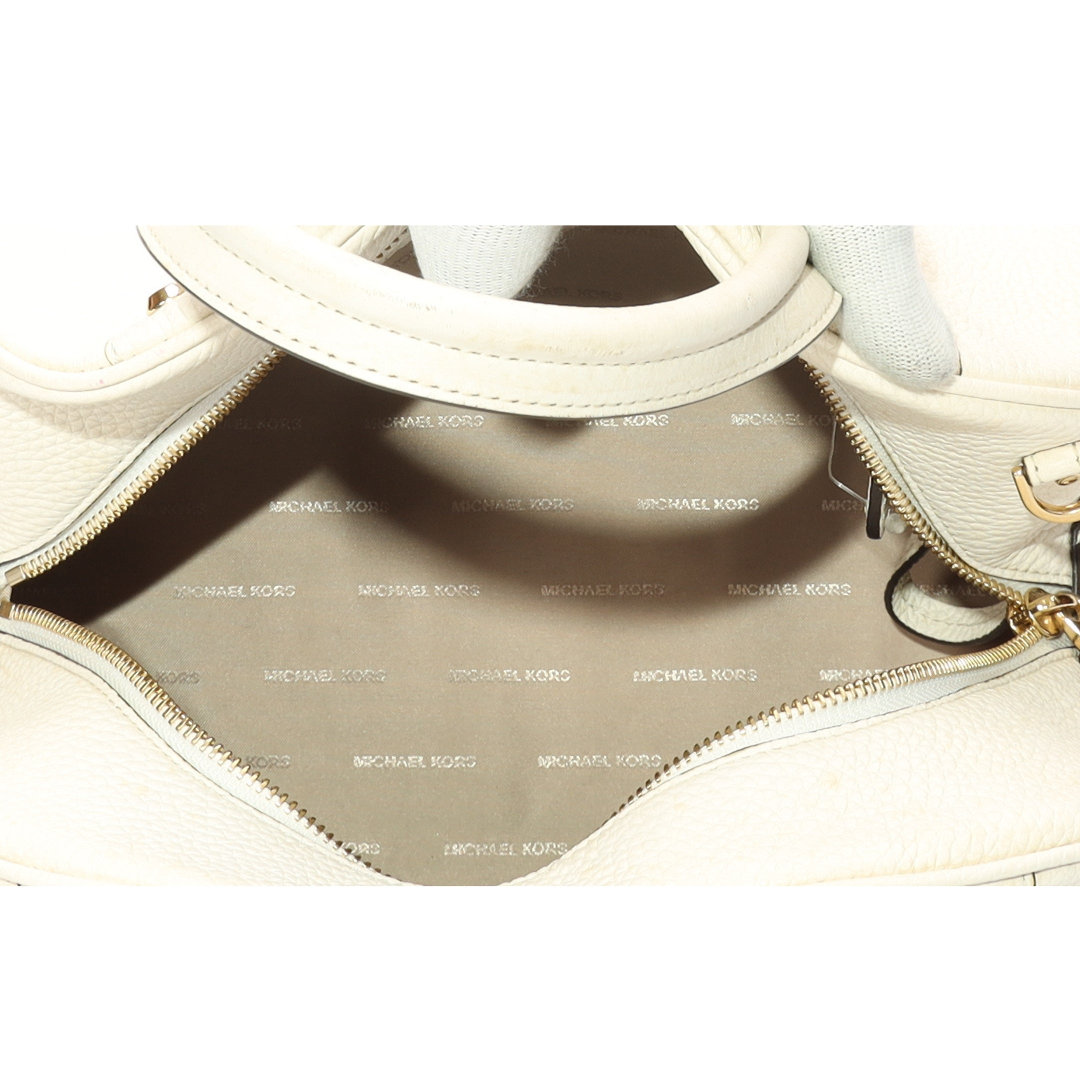 Michael Kors Austin Off White Bowling Bag