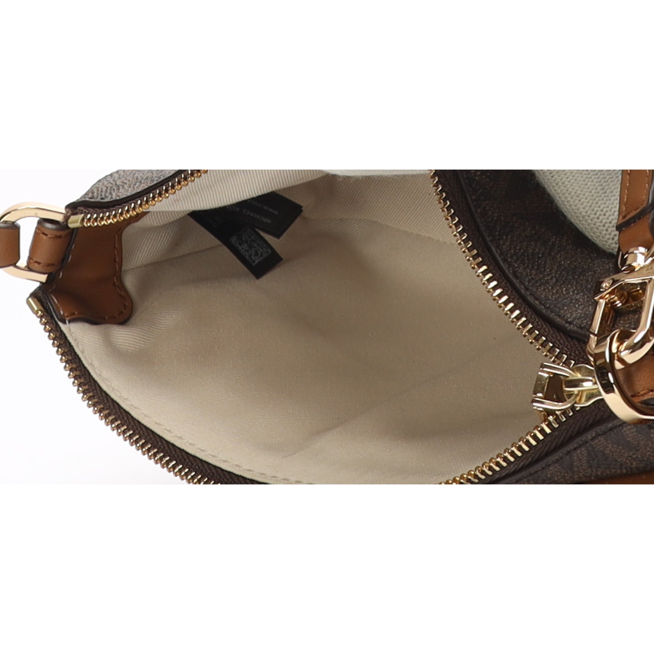 Michael Kors Brown Zoe Small Signature Logo Pochette