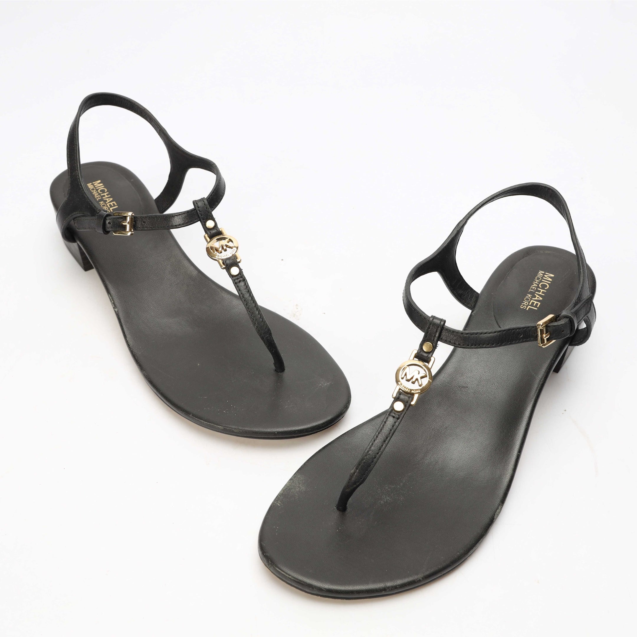 Michael Kors Black Thong Sandals