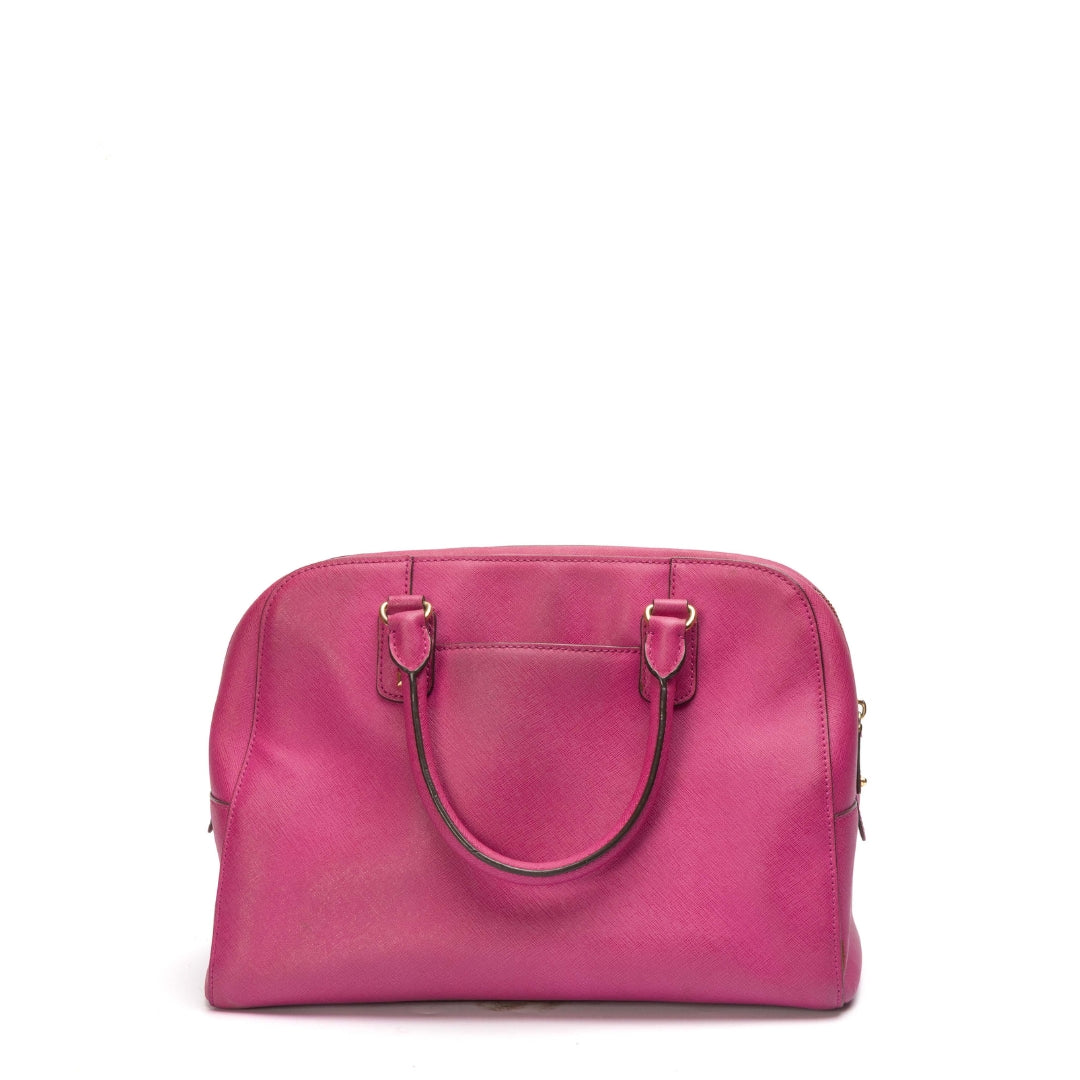 Michael Kors Studded Saffiano Pink Satchel